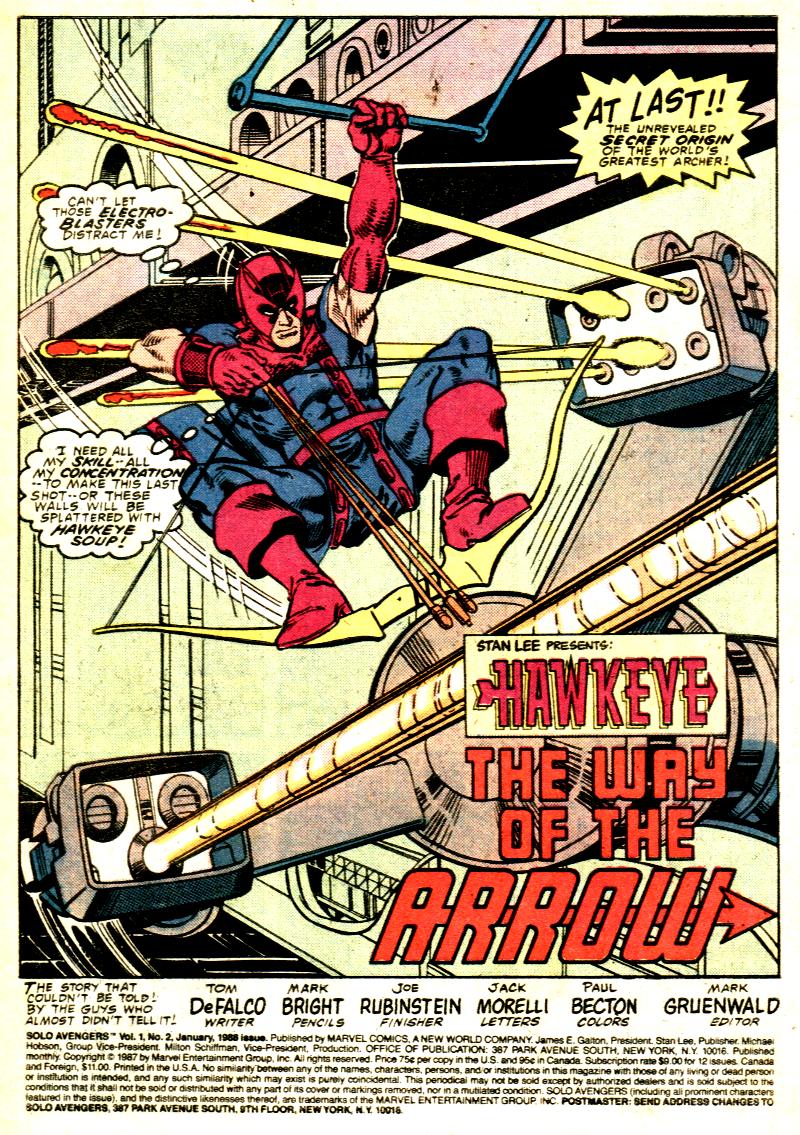 Read online Solo Avengers comic -  Issue #2 - 2