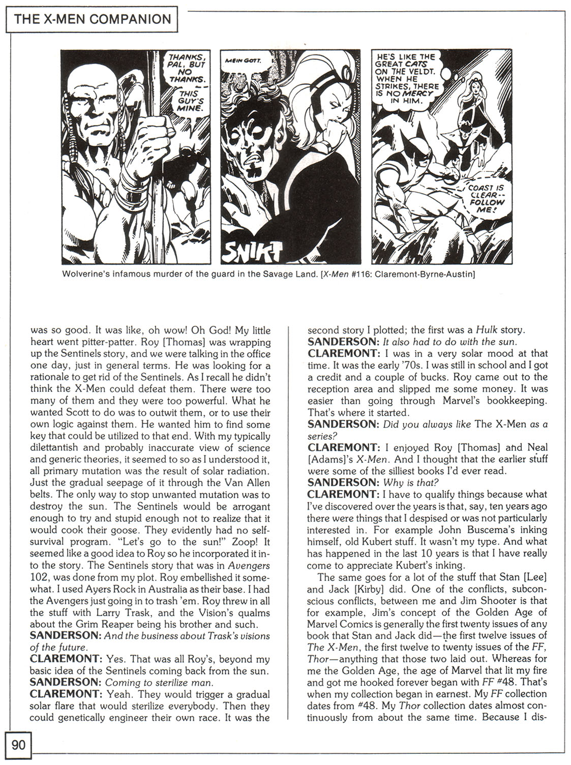 Read online The X-Men Companion comic -  Issue #1 - 90