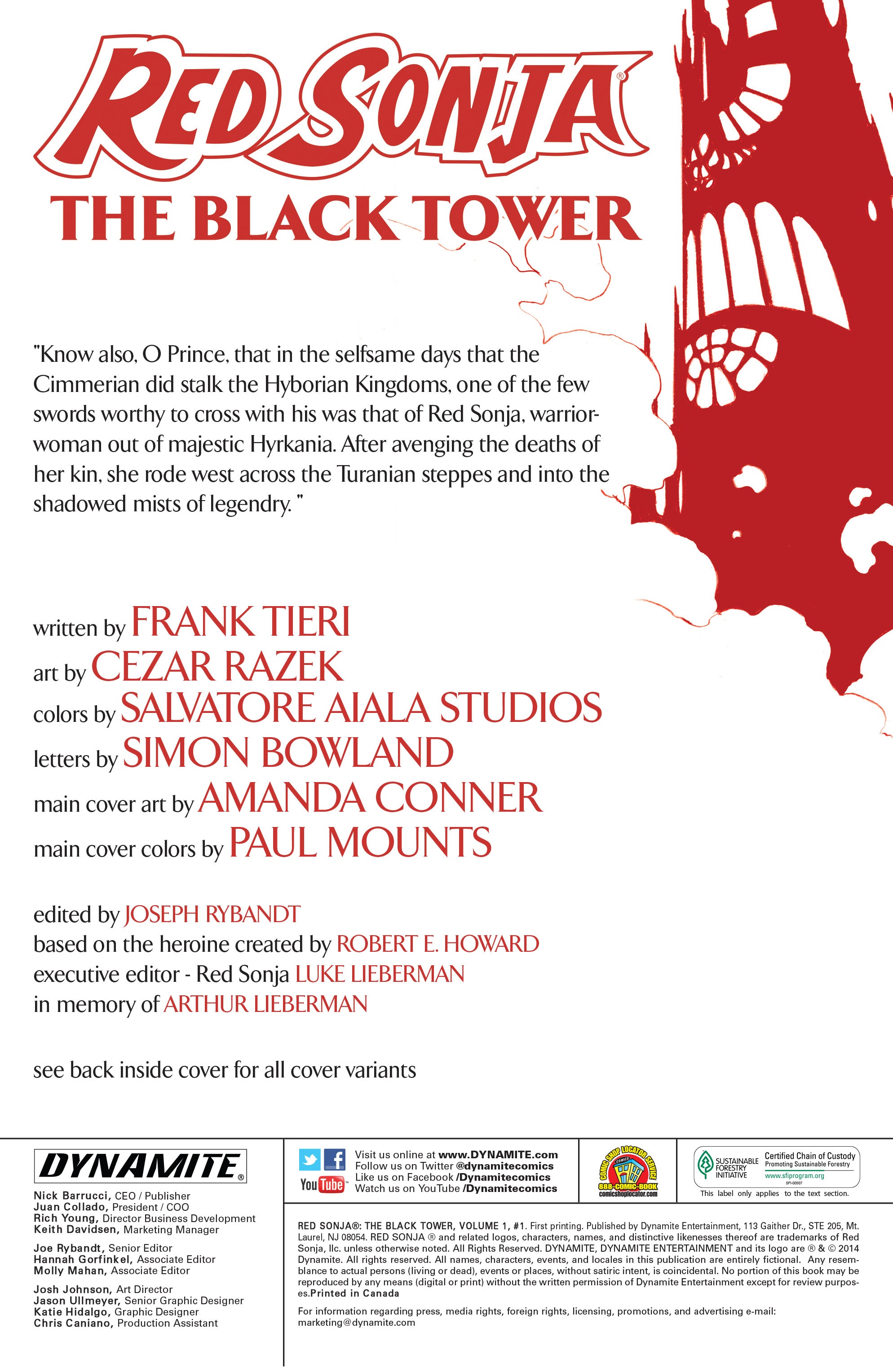 Read online Red Sonja: The Black Tower comic -  Issue #1 - 3
