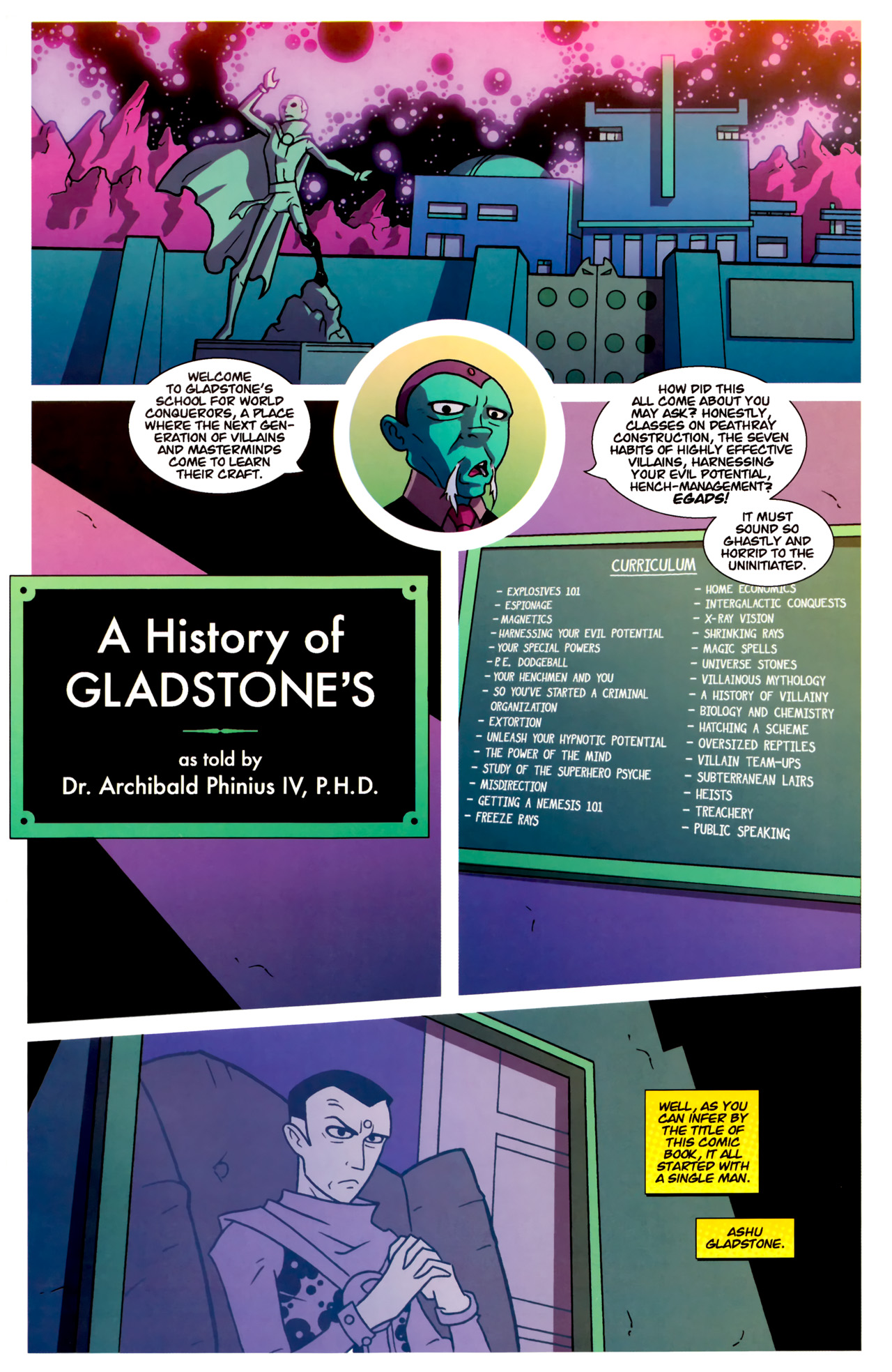 Read online Gladstone's School for World Conquerors (2011) comic -  Issue #1 - 3