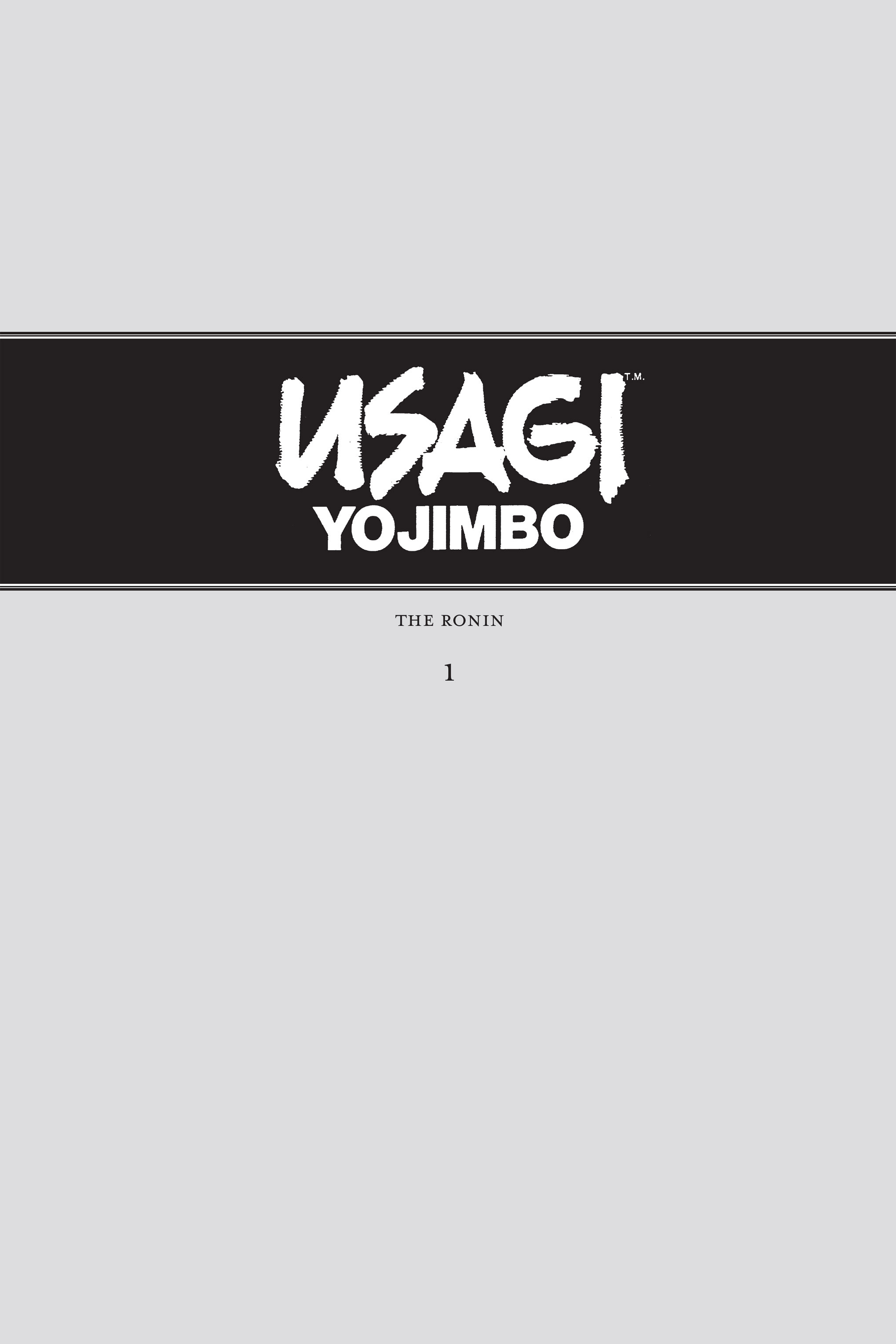 Read online Usagi Yojimbo (1987) comic -  Issue # _TPB 1 - 2