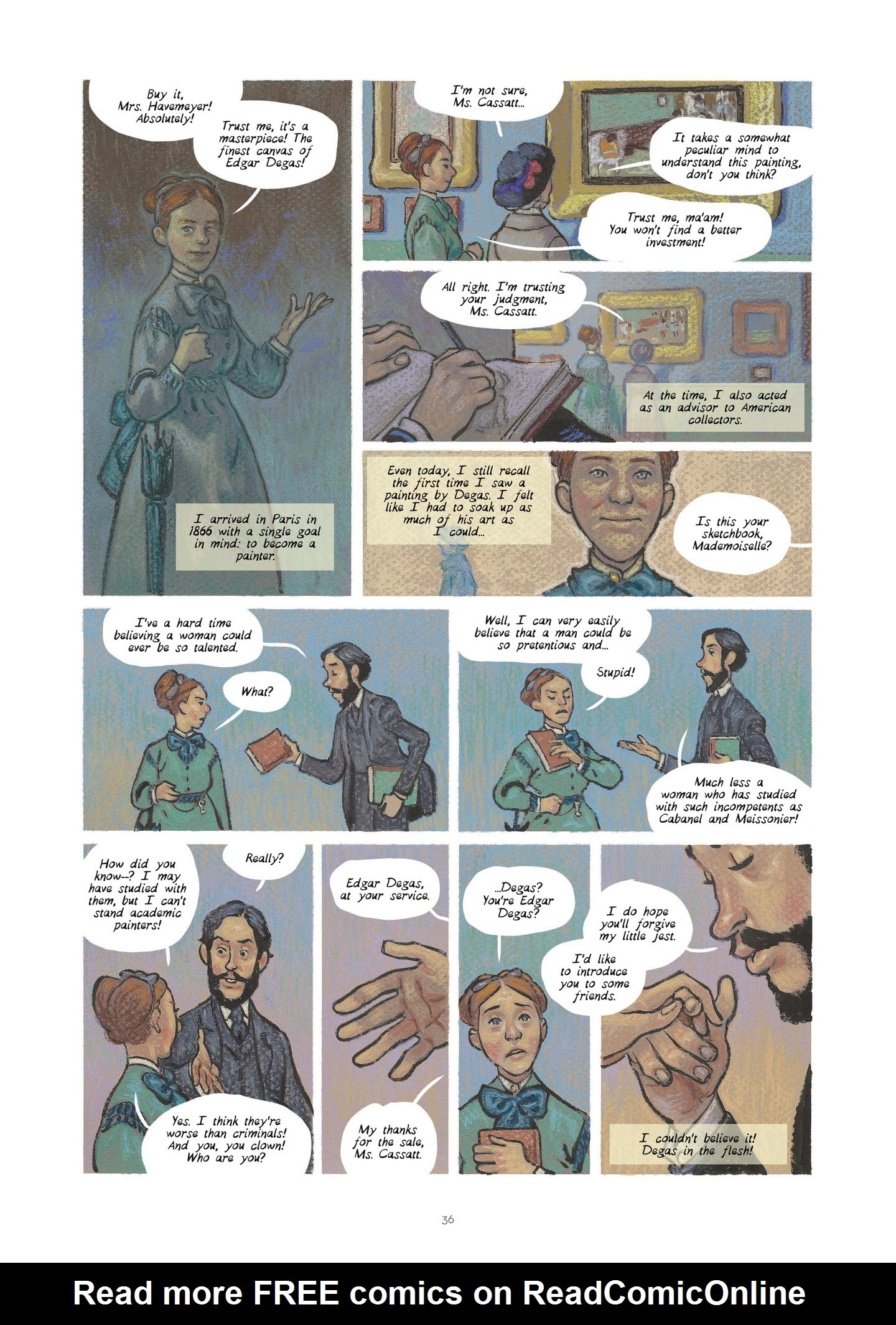 Read online Degas and Cassatt: The Dance of Solitude comic -  Issue # TPB - 35