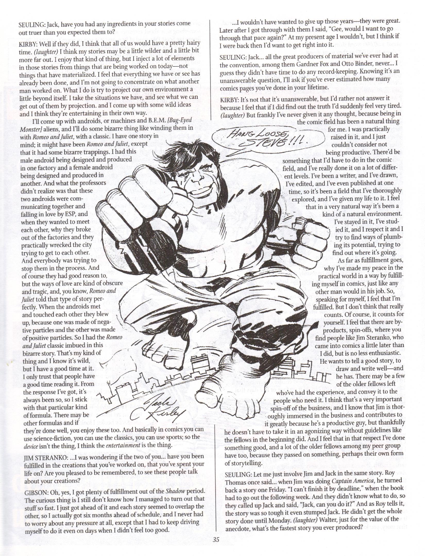 Read online The Jack Kirby Collector comic -  Issue #13 - 35