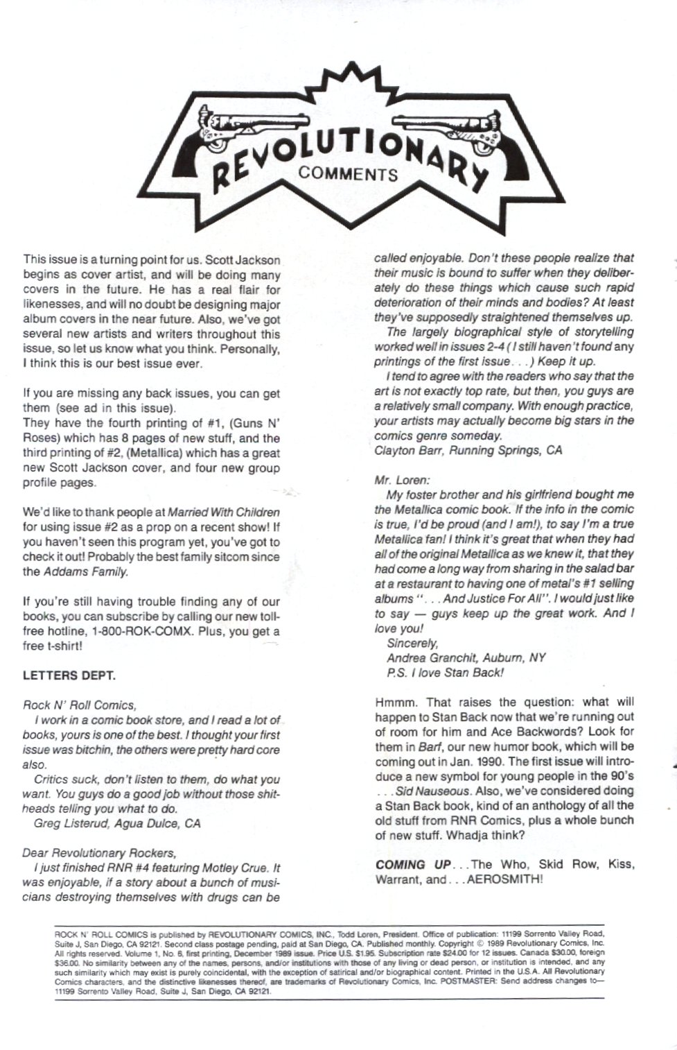 Read online Rock N' Roll Comics comic -  Issue #6 - 2