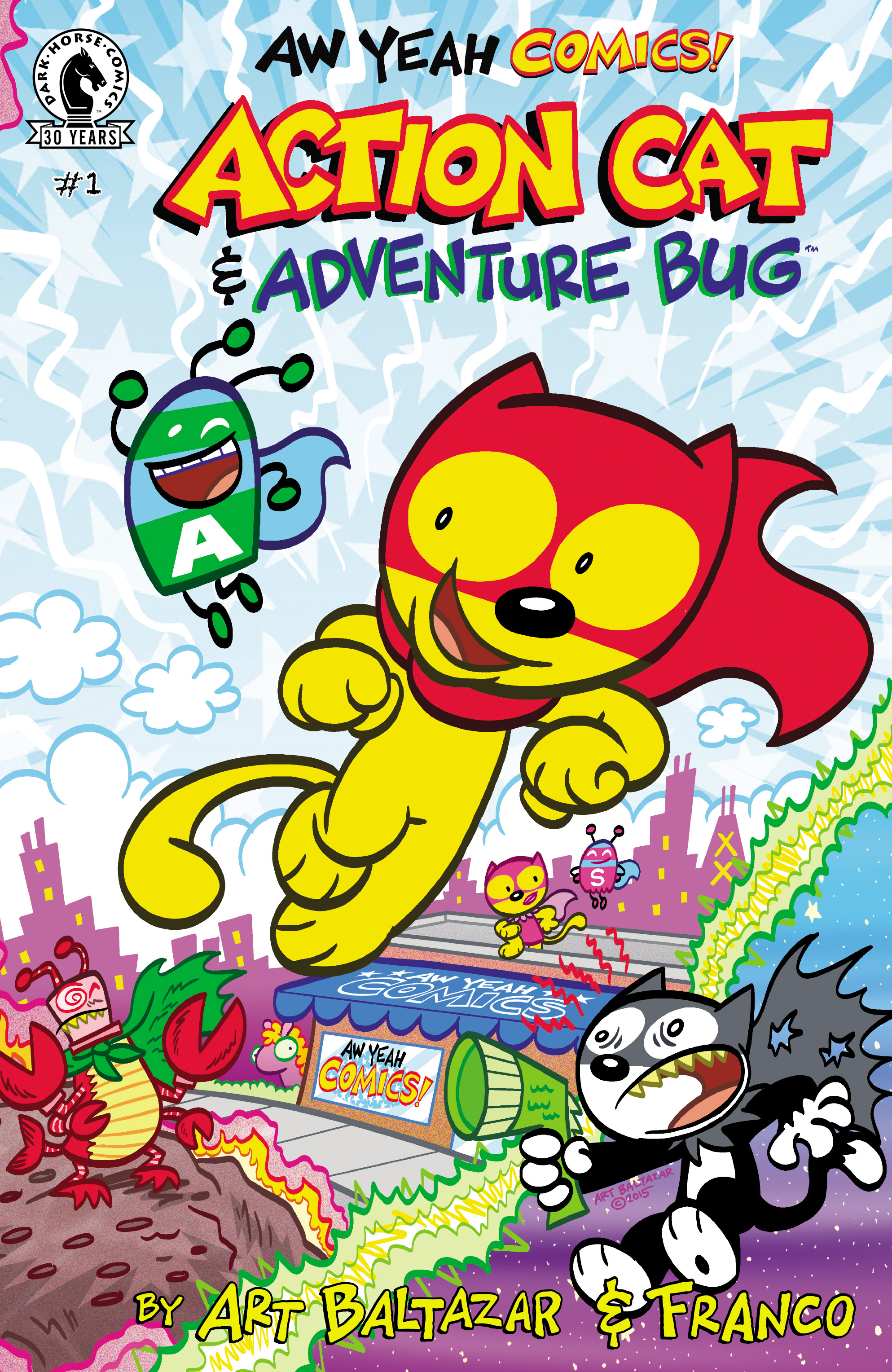 Read online Aw Yeah Comics: Action Cat & Adventure Bug comic -  Issue #1 - 1