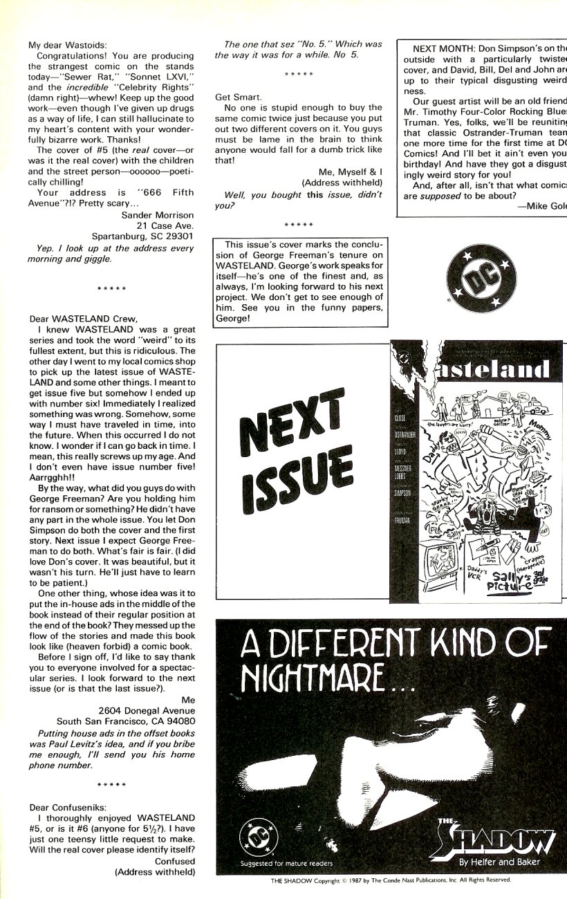 Read online Wasteland (1987) comic -  Issue #9 - 30