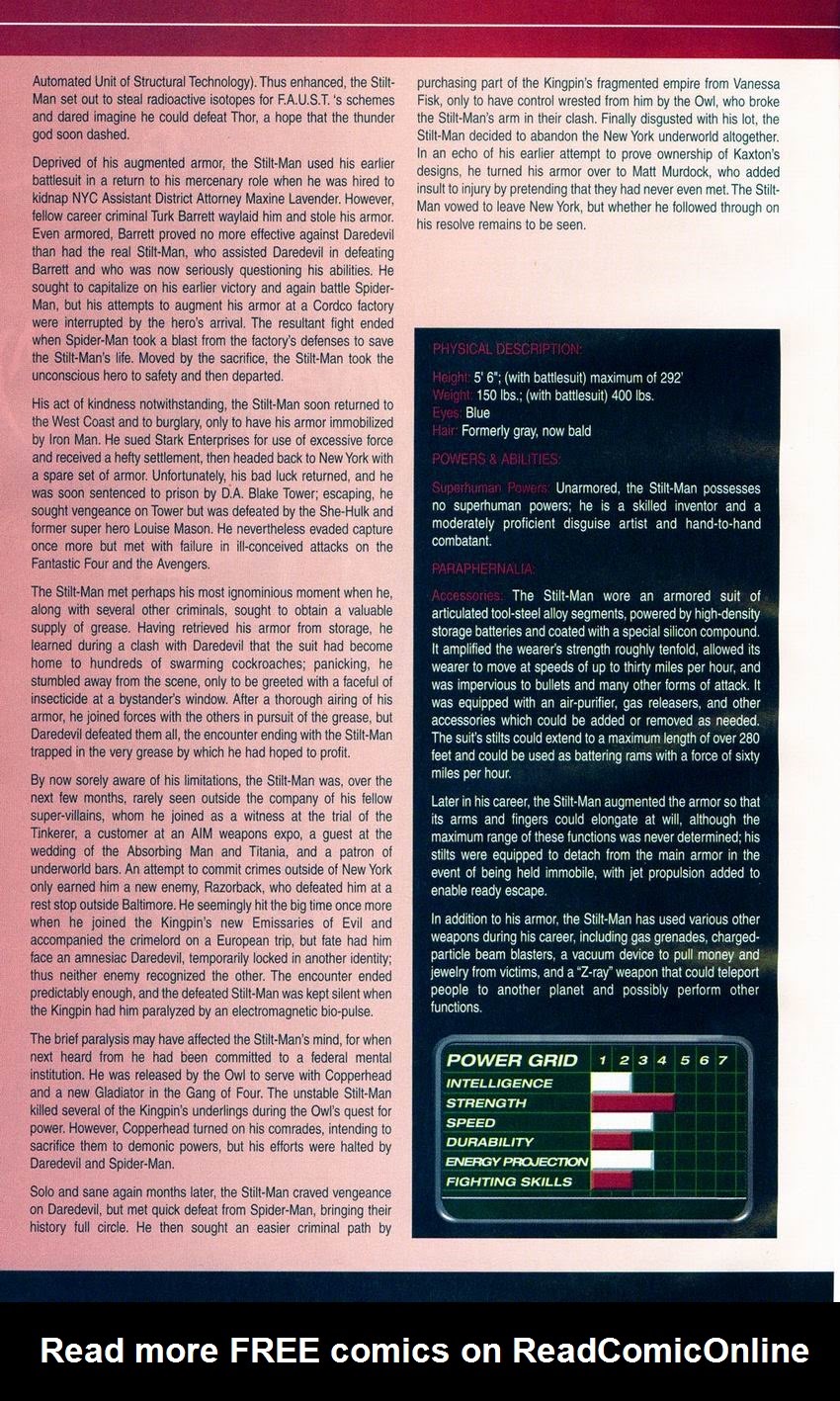 Read online Official Handbook of the Marvel Universe: Daredevil 2004 comic -  Issue # Full - 43