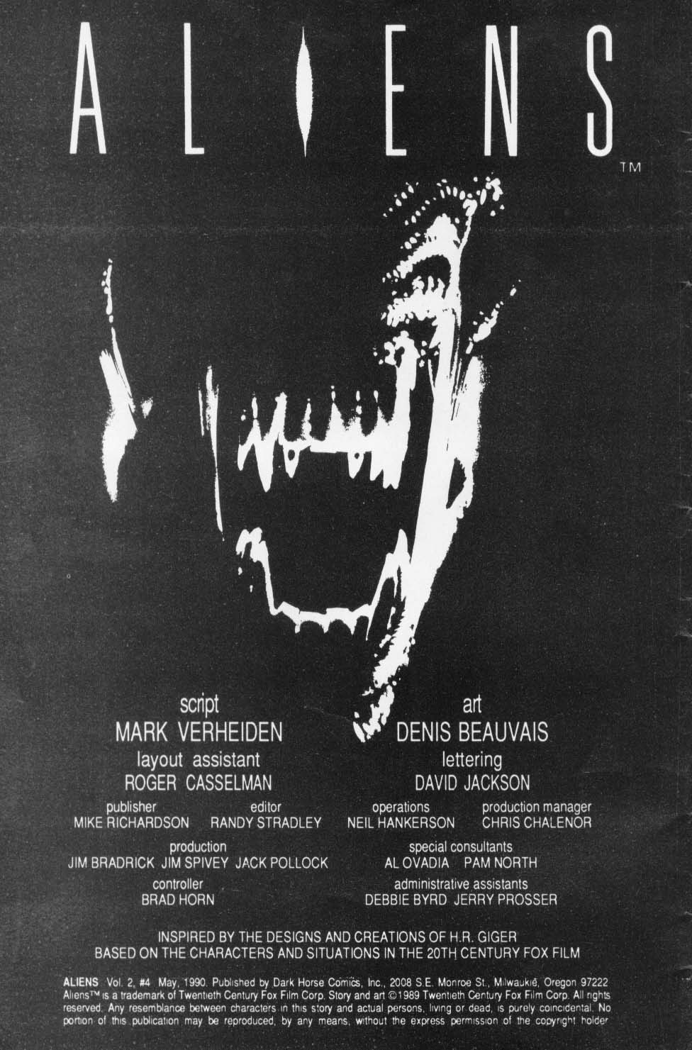 Read online Aliens (1989) comic -  Issue #4 - 2