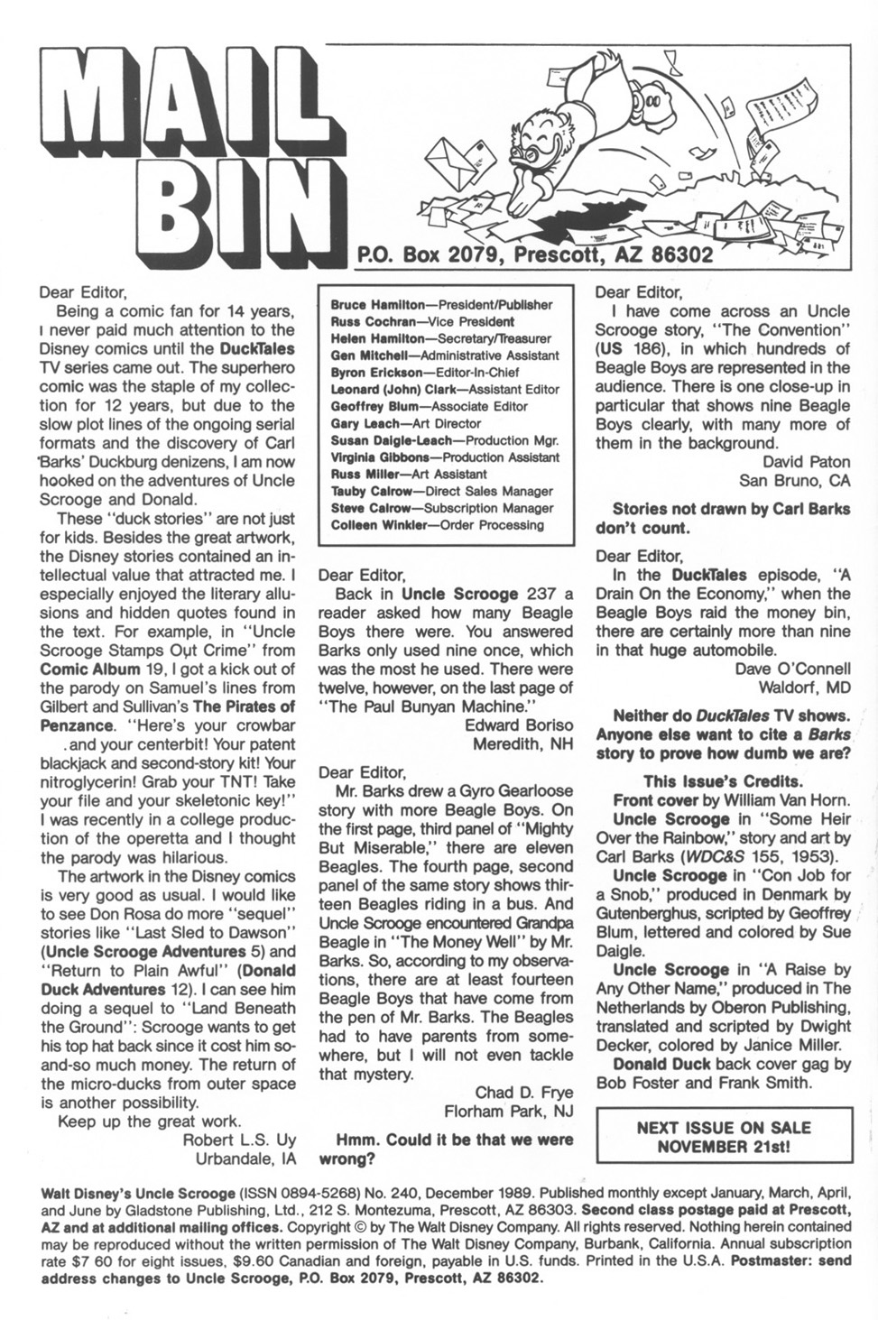 Read online Uncle Scrooge (1953) comic -  Issue #240 - 2