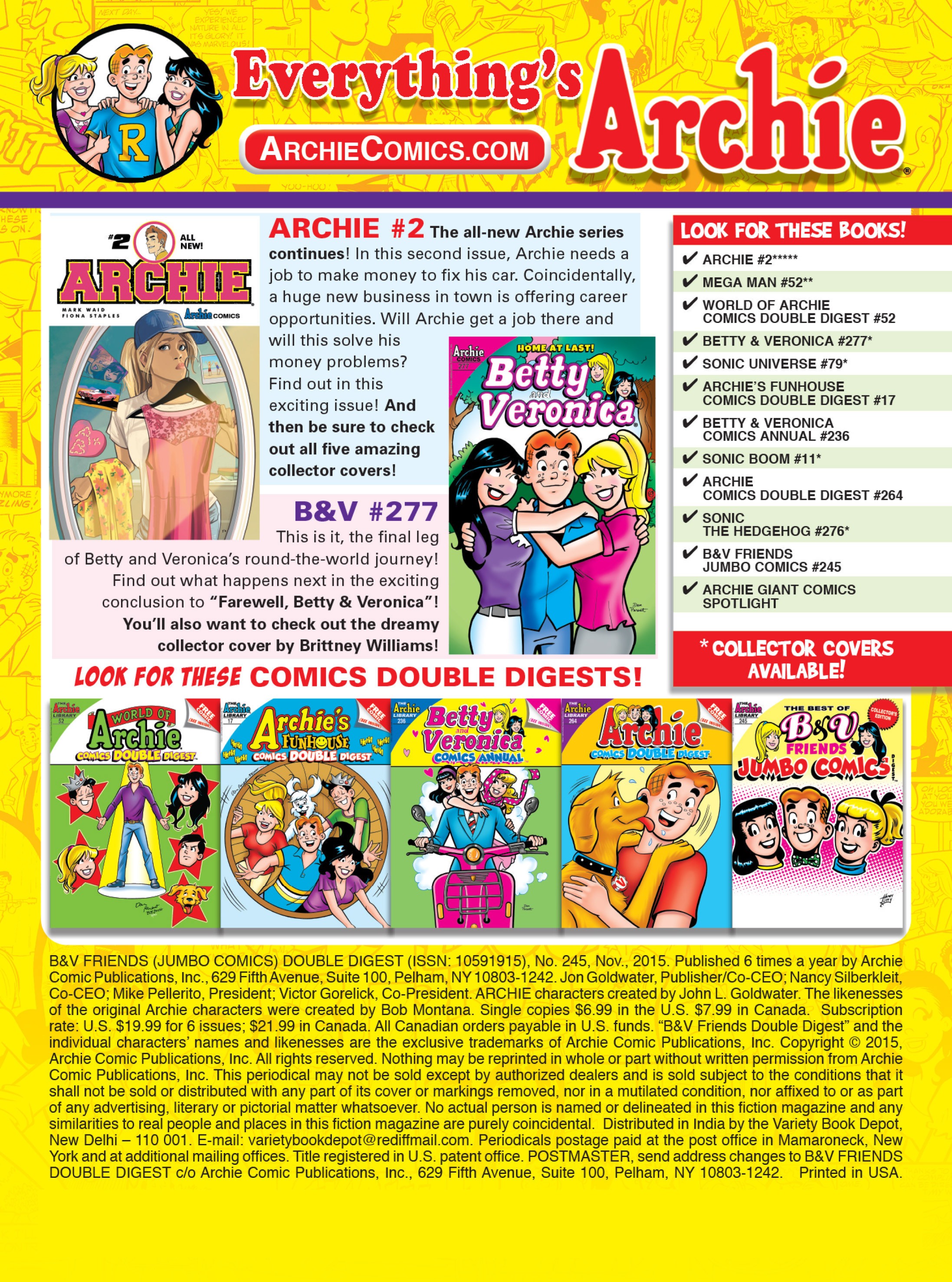 Read online Betty & Veronica Friends Double Digest comic -  Issue #245 - 251