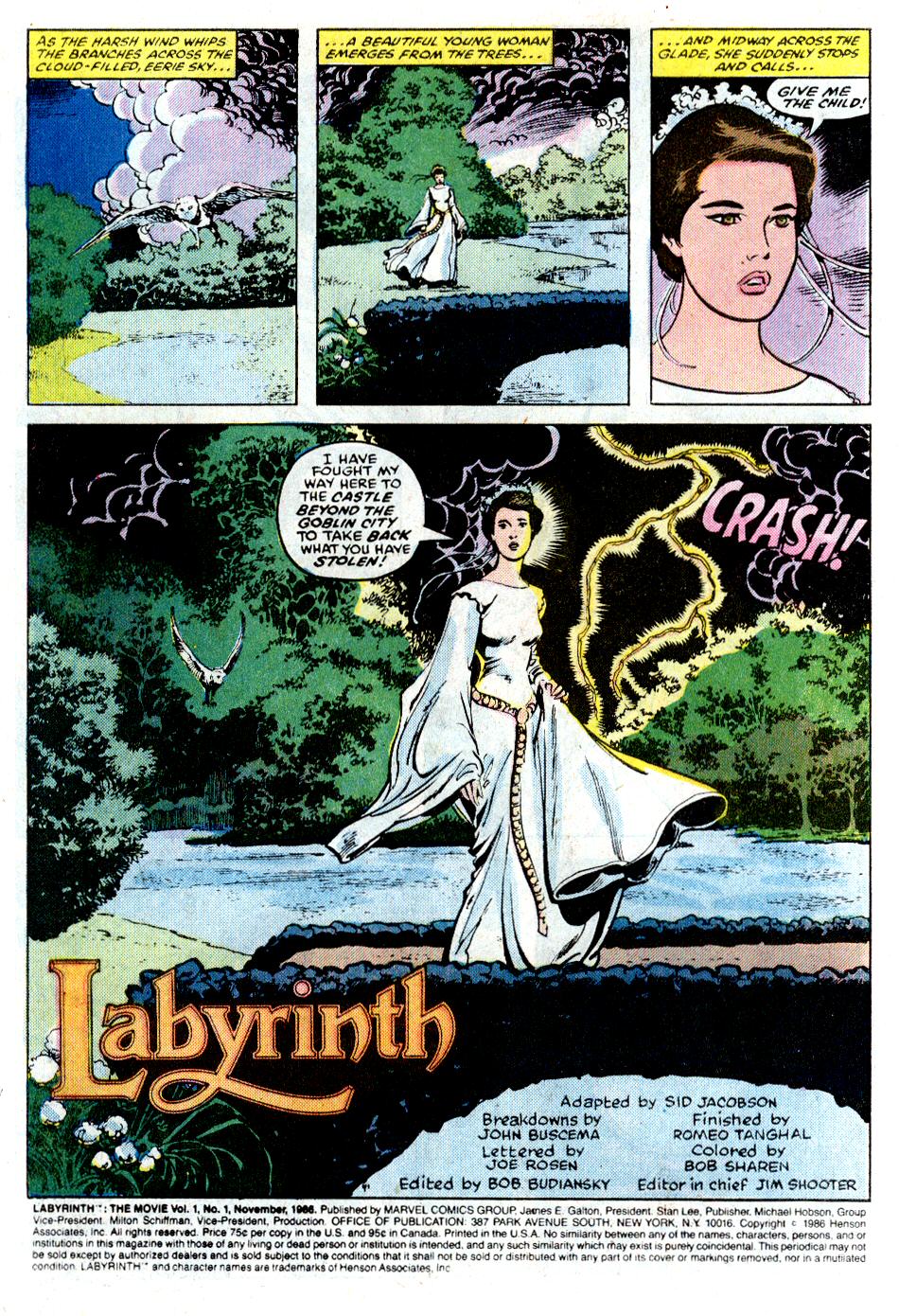 Read online Labyrinth: The Movie comic -  Issue #1 - 2