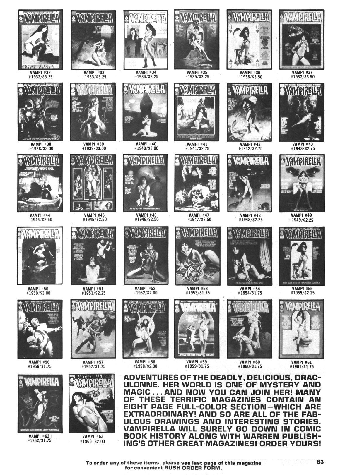 Read online Vampirella (1969) comic -  Issue #64 - 83