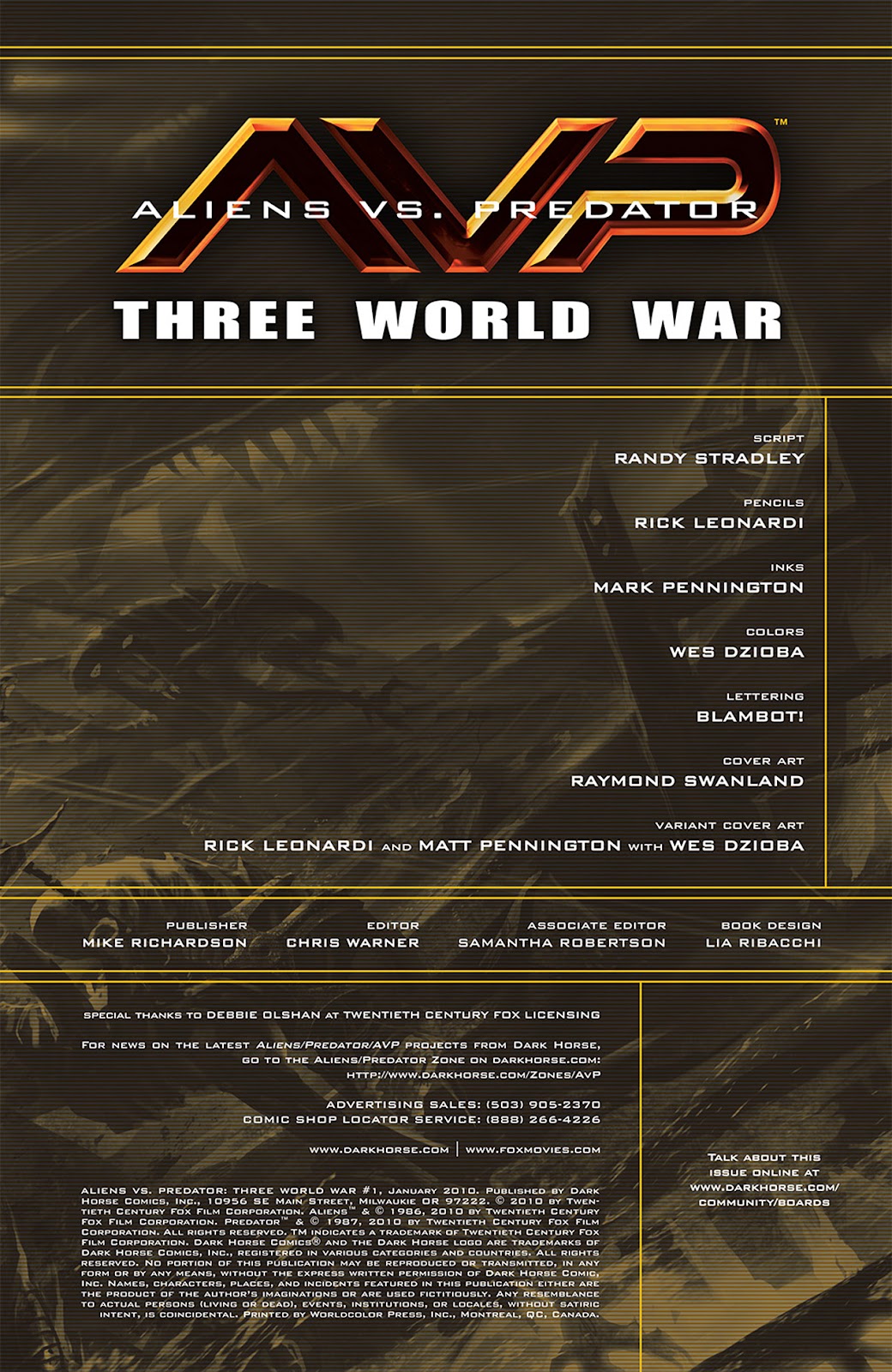 Aliens vs. Predator: Three World War issue 1 - Page 3