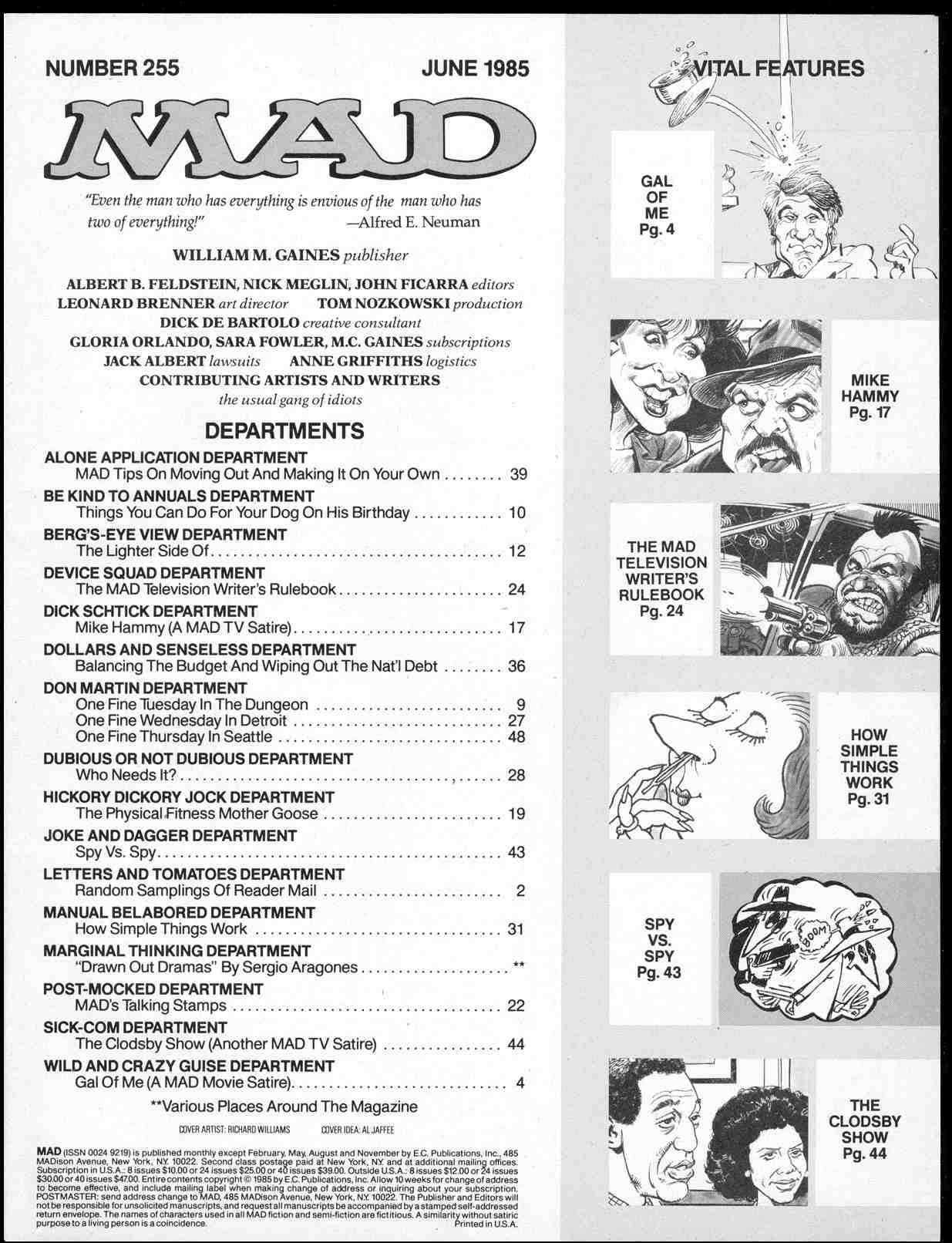 Read online MAD comic -  Issue #255 - 3