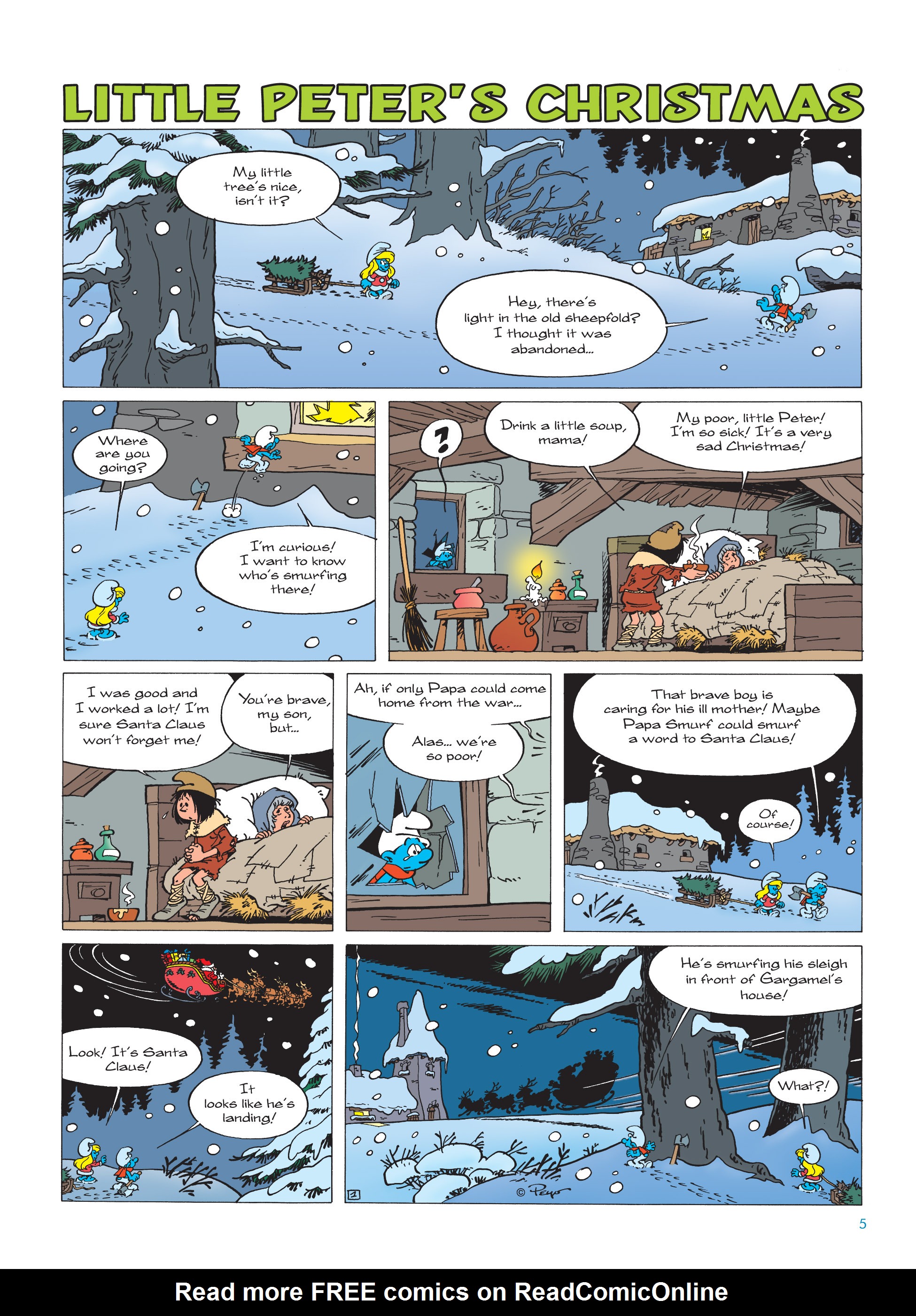 Read online The Smurfs Christmas comic -  Issue # Full - 5