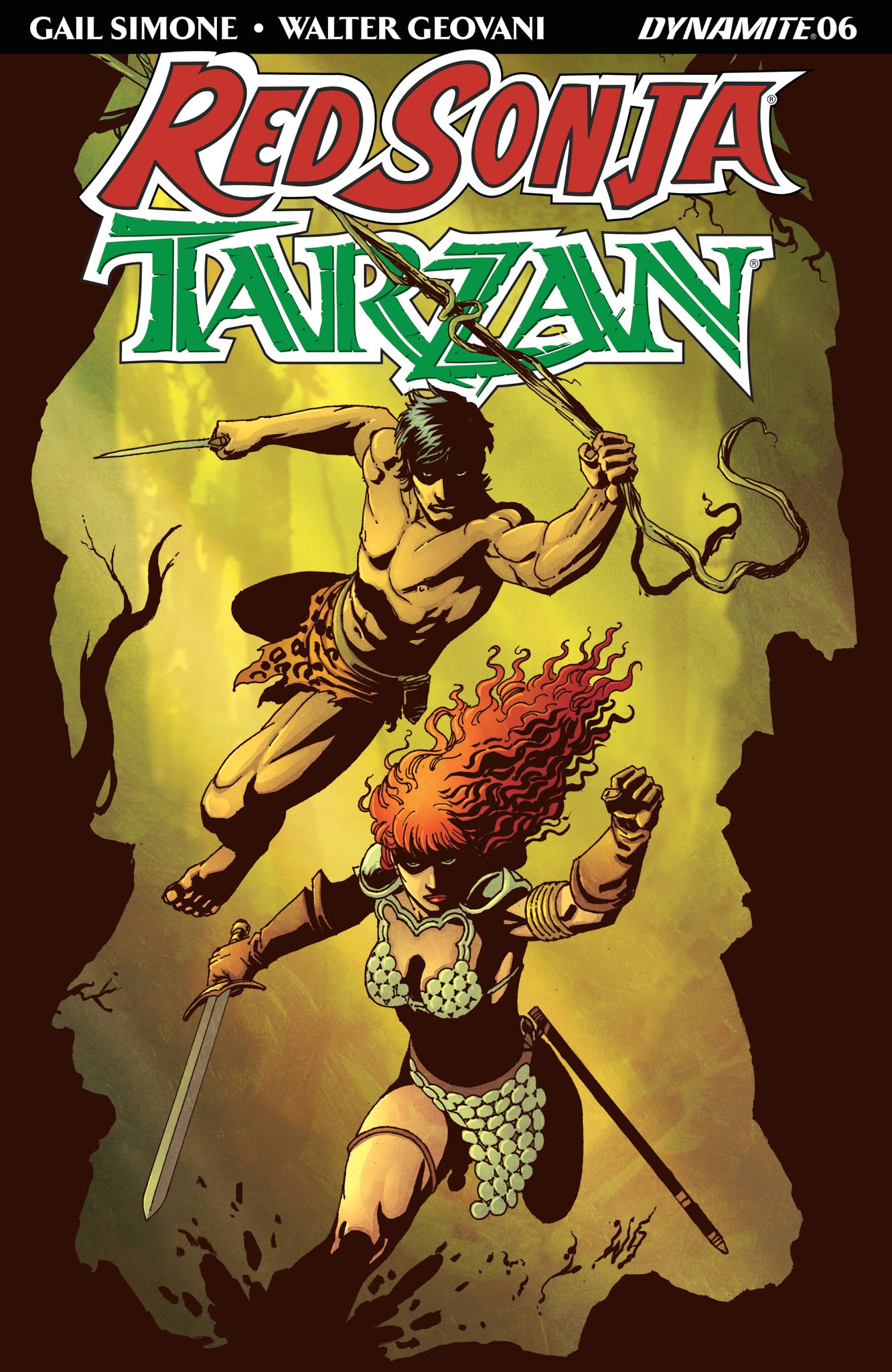 Read online Red Sonja/Tarzan comic -  Issue #6 - 1