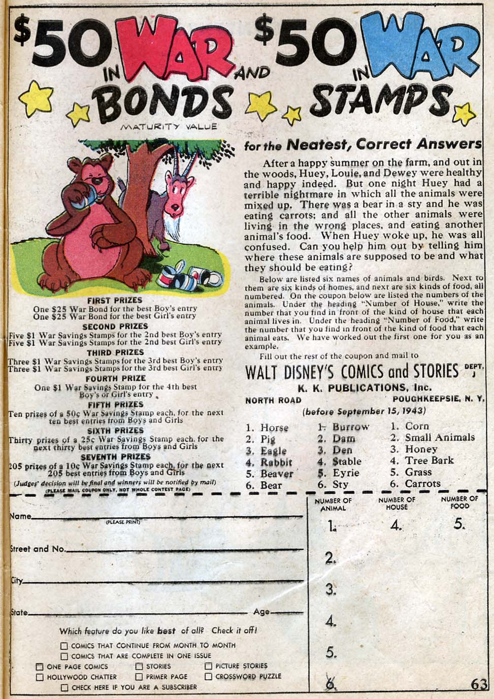 Read online Walt Disney's Comics and Stories comic -  Issue #36 - 65