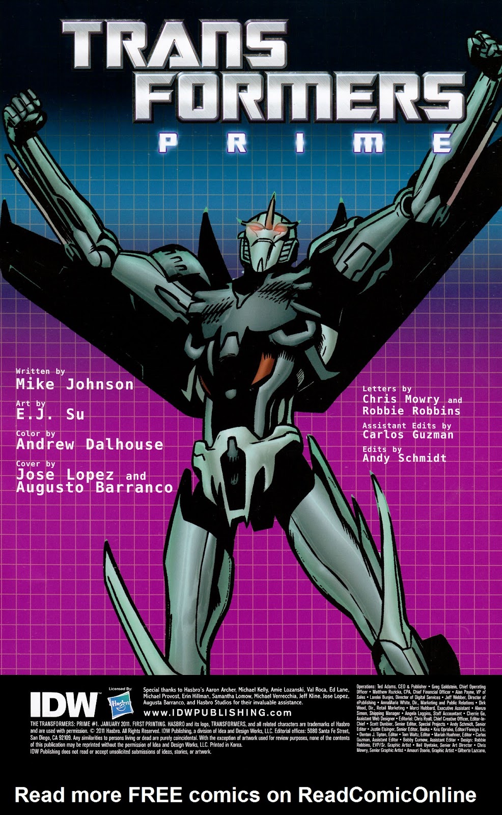 Read online The Transformers Prime comic Issue 1