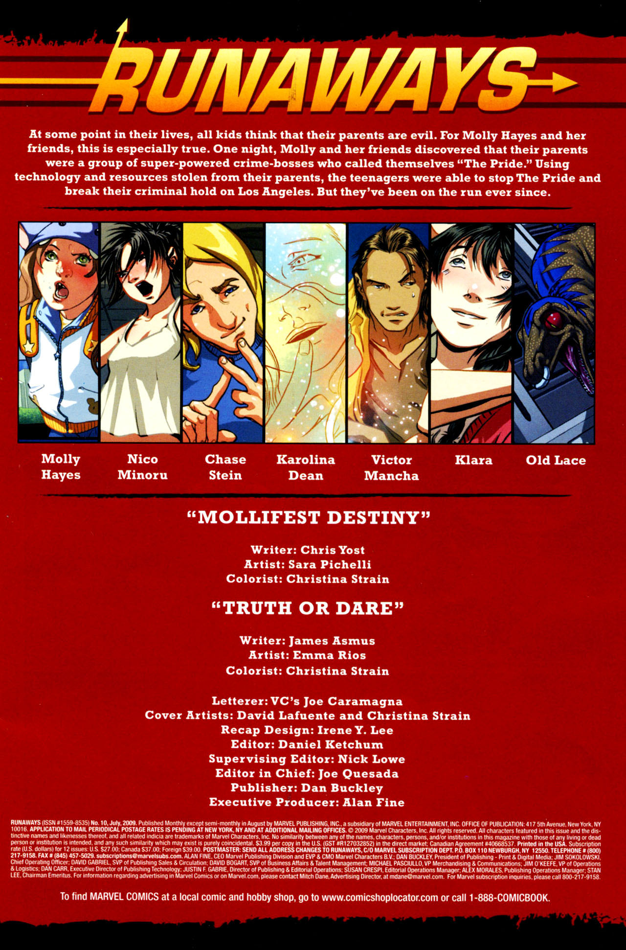 Read online Runaways (2008) comic -  Issue #10 - 2