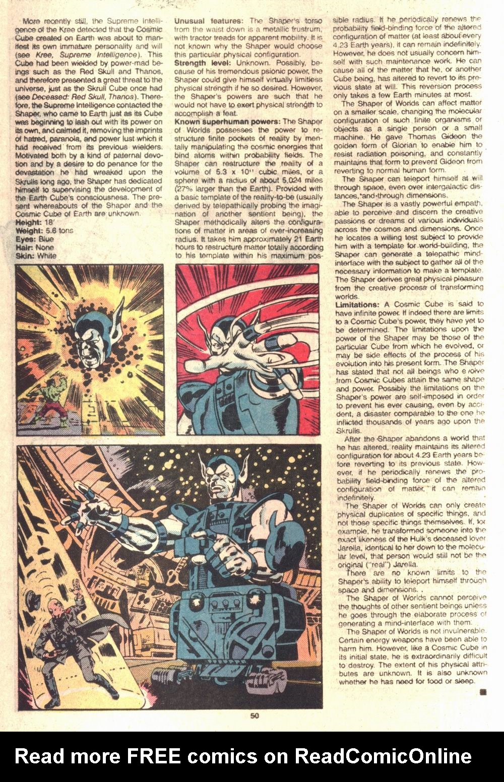 Read online The Official Handbook of the Marvel Universe Deluxe Edition comic -  Issue #11 - 52