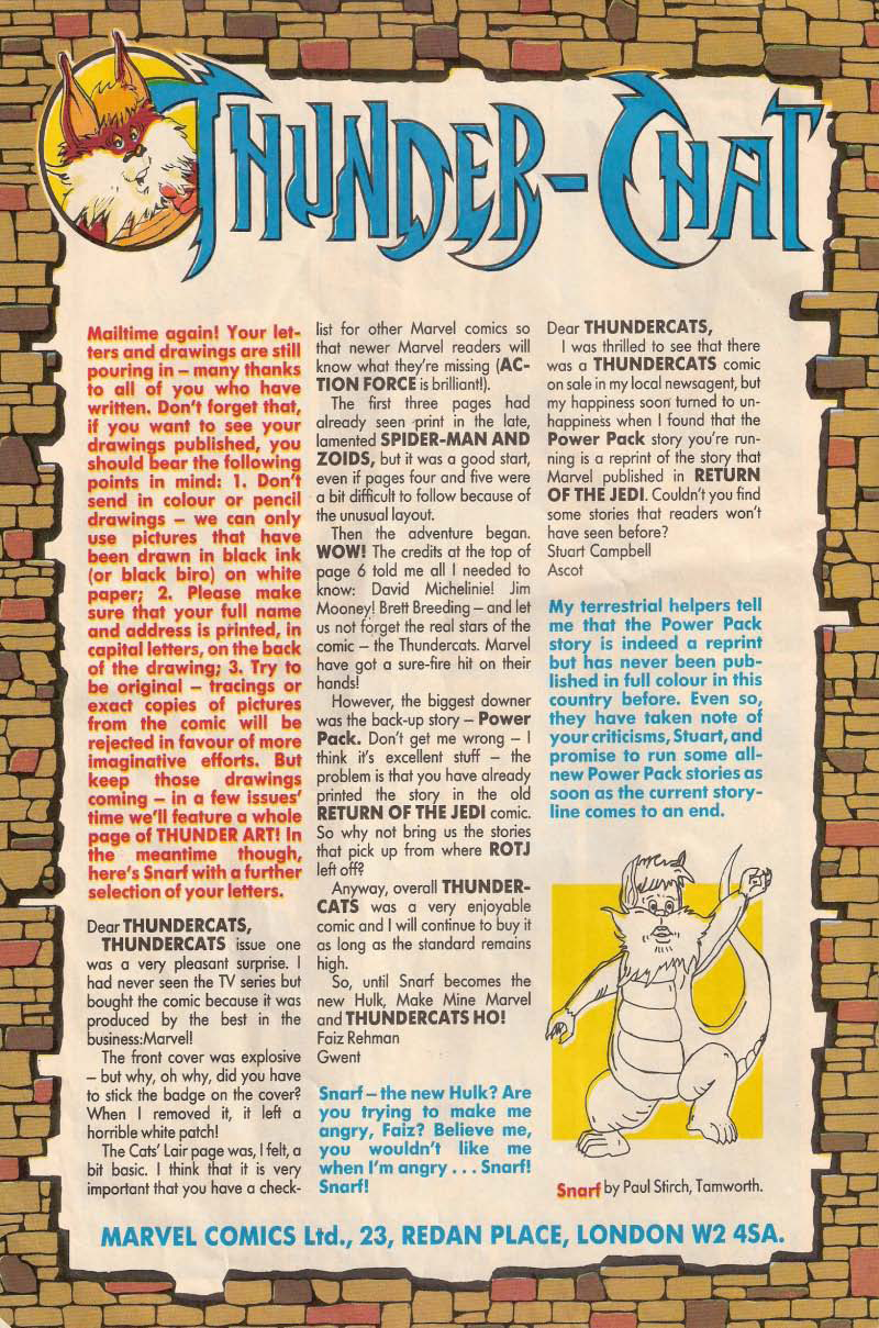 Read online ThunderCats (1987) comic -  Issue #9 - 14