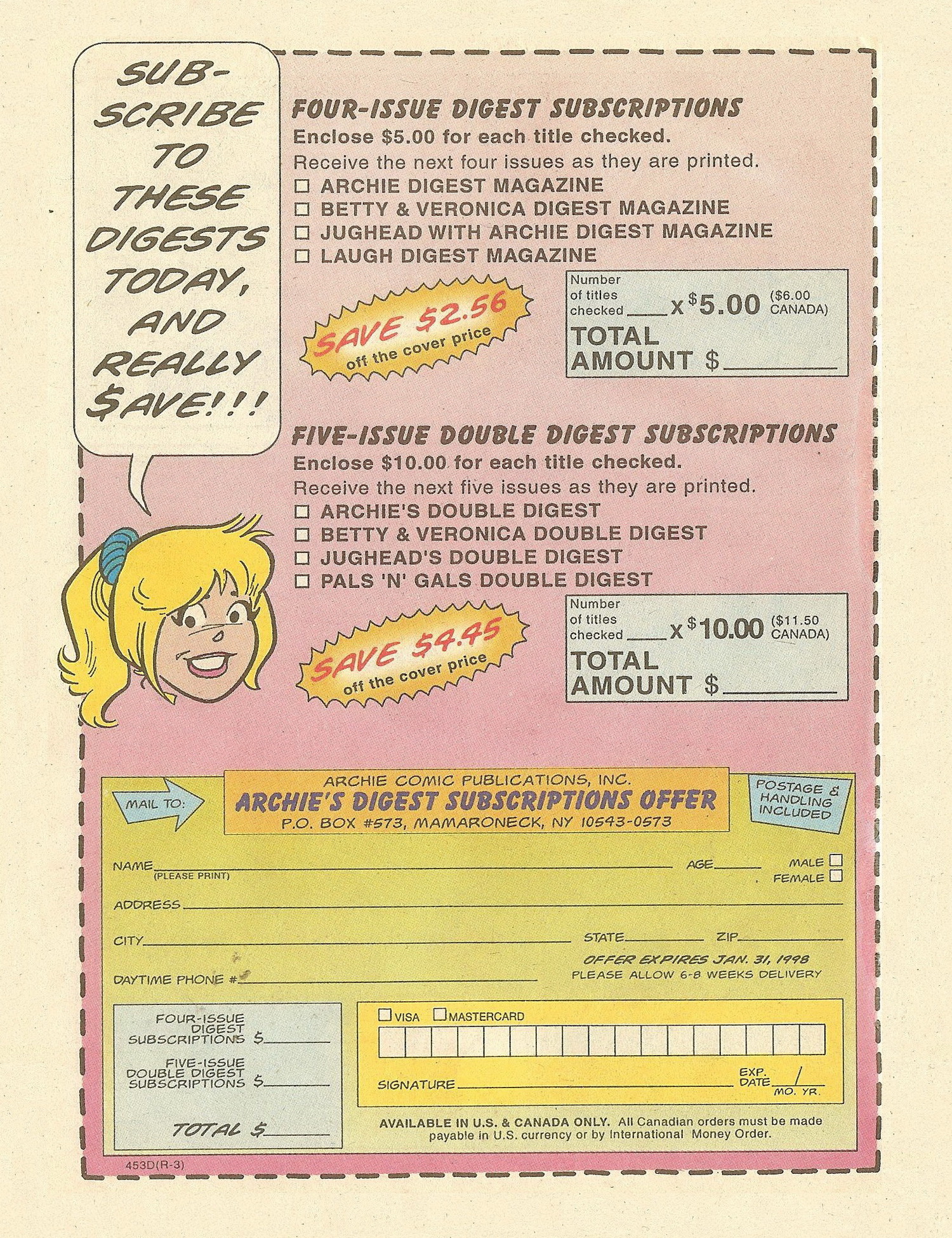 Read online Betty and Veronica Digest Magazine comic -  Issue #93 - 99