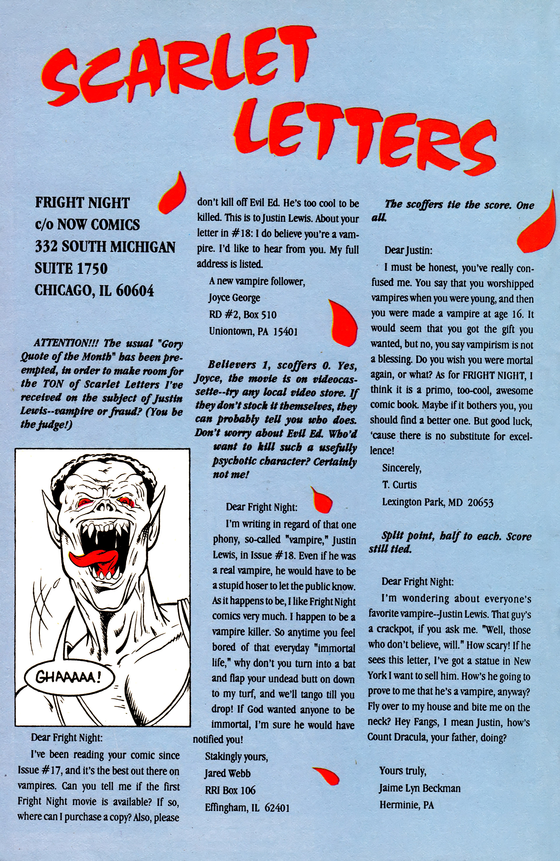 Read online Fright Night (1988) comic -  Issue #21 - 30