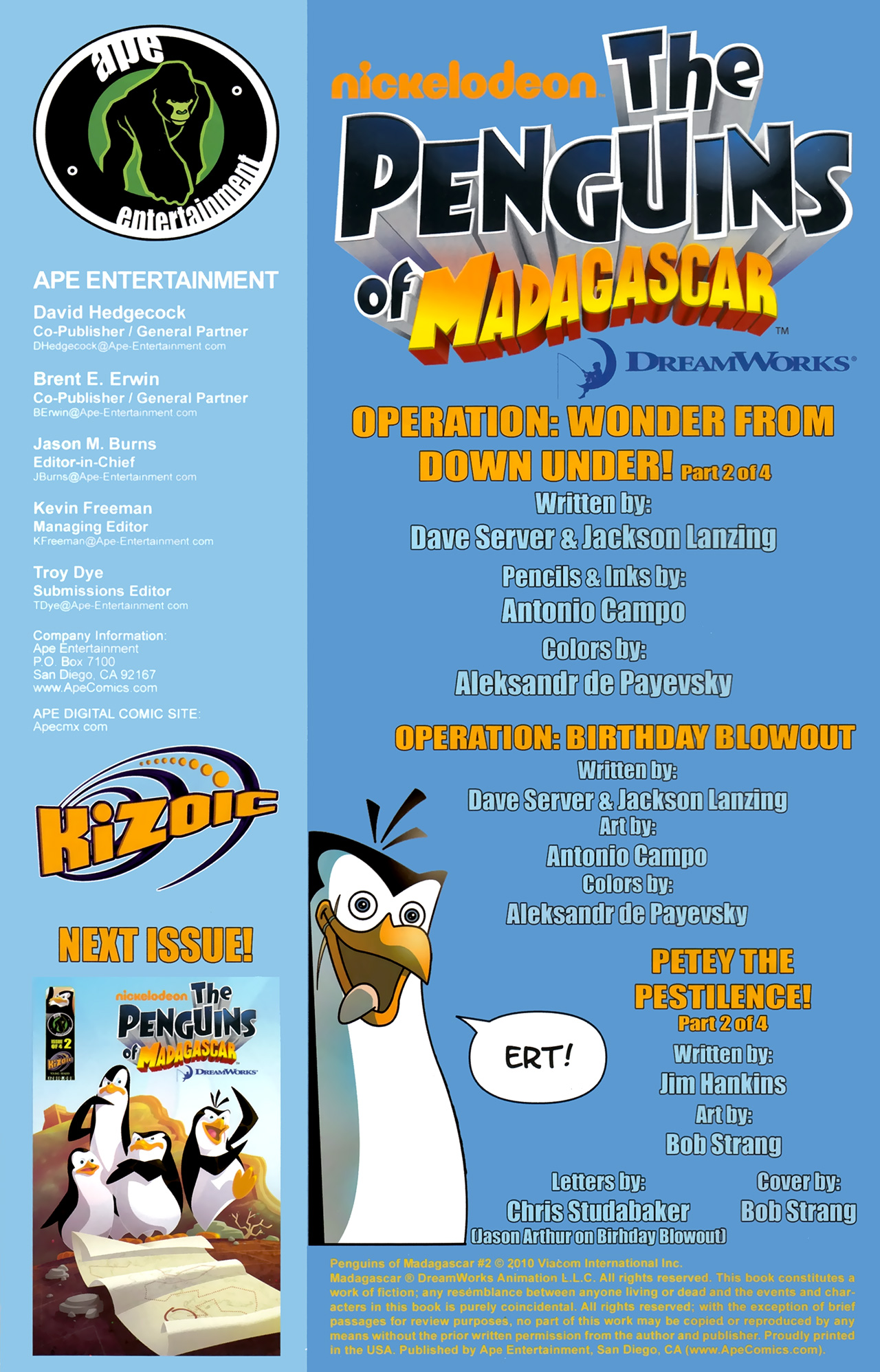 Read online Penguins of Madagascar comic -  Issue #2 - 2