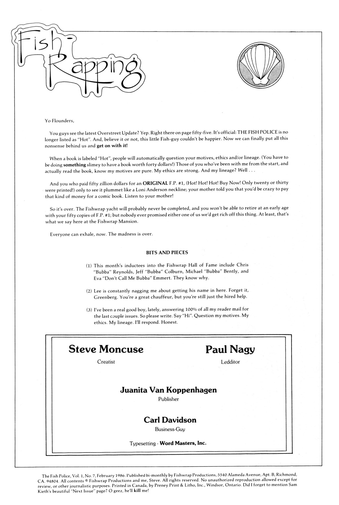 Read online The Fish Police comic -  Issue #7 - 2