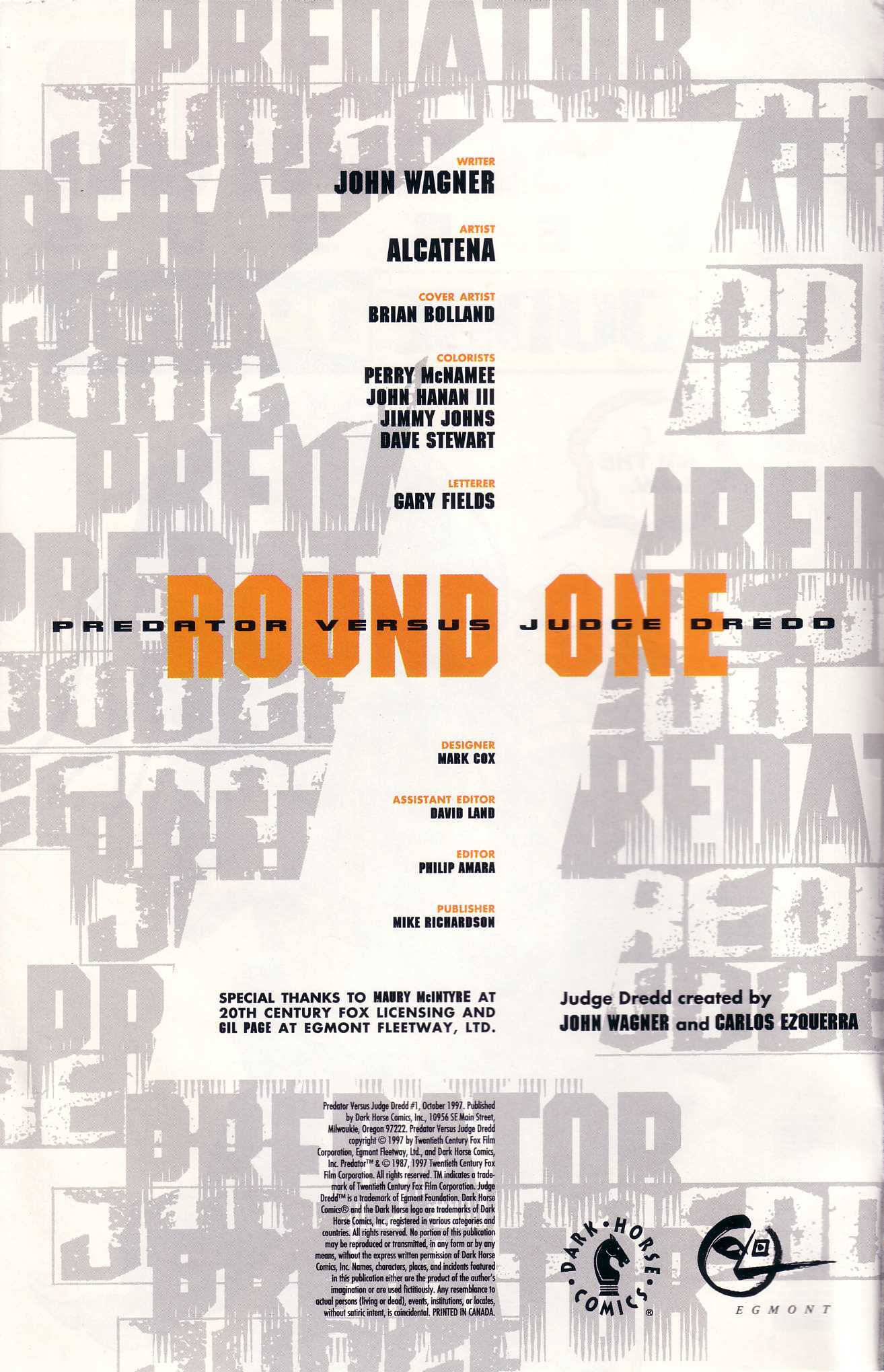 Read online Predator Versus Judge Dredd comic -  Issue #1 - 2