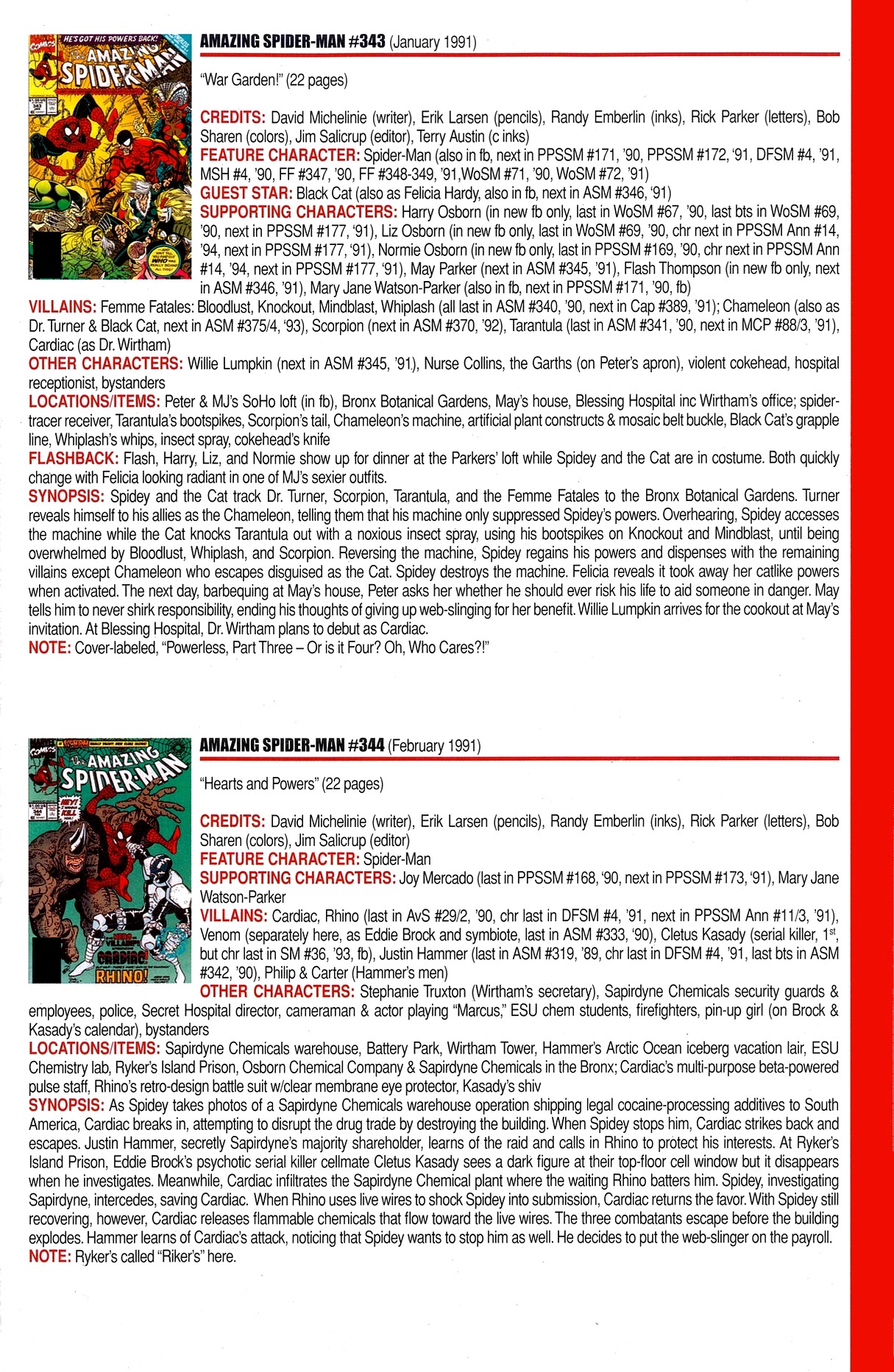 Read online Official Index to the Marvel Universe comic -  Issue #8 - 11