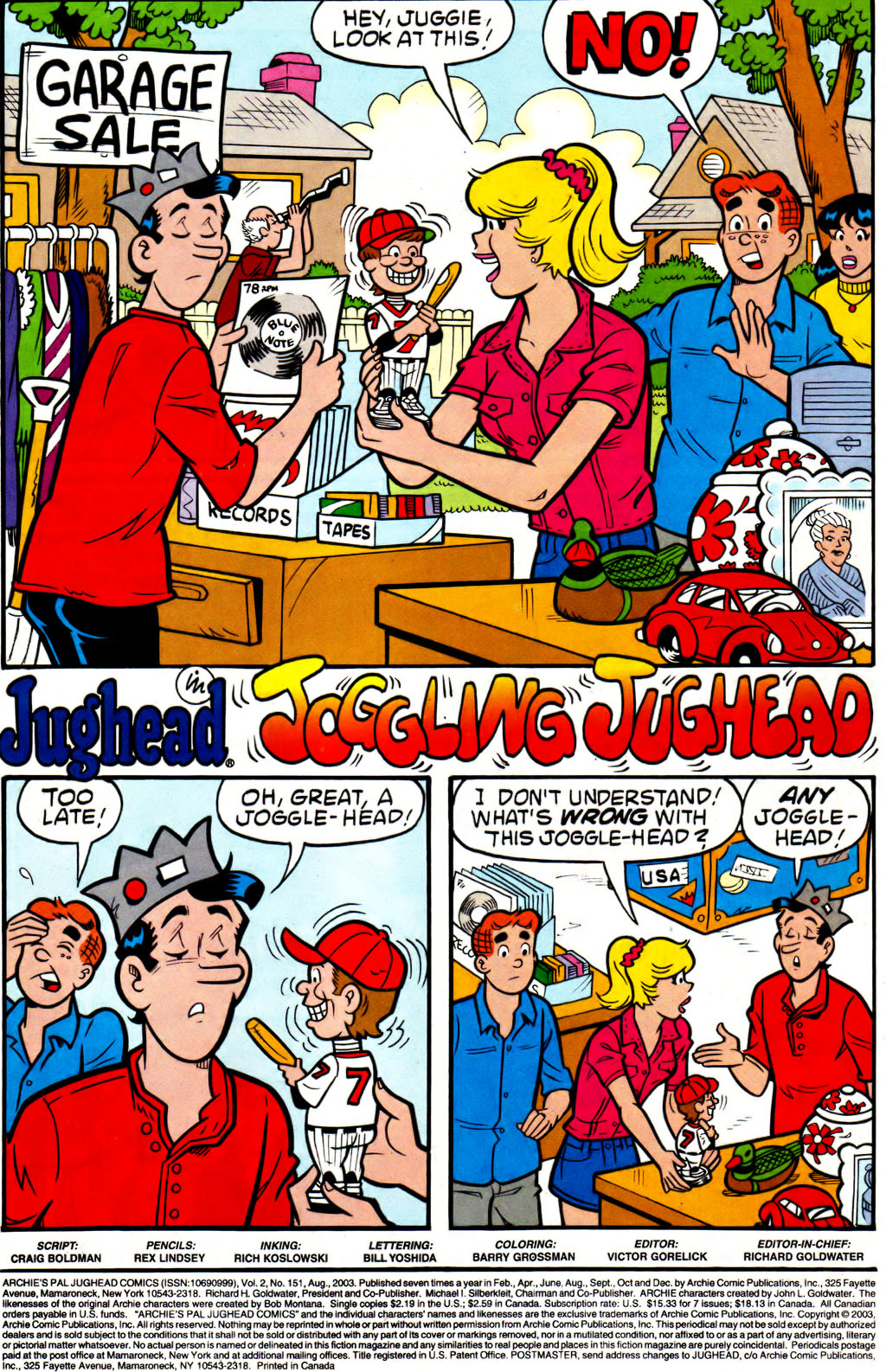 Read online Archie's Pal Jughead Comics comic -  Issue #151 - 2