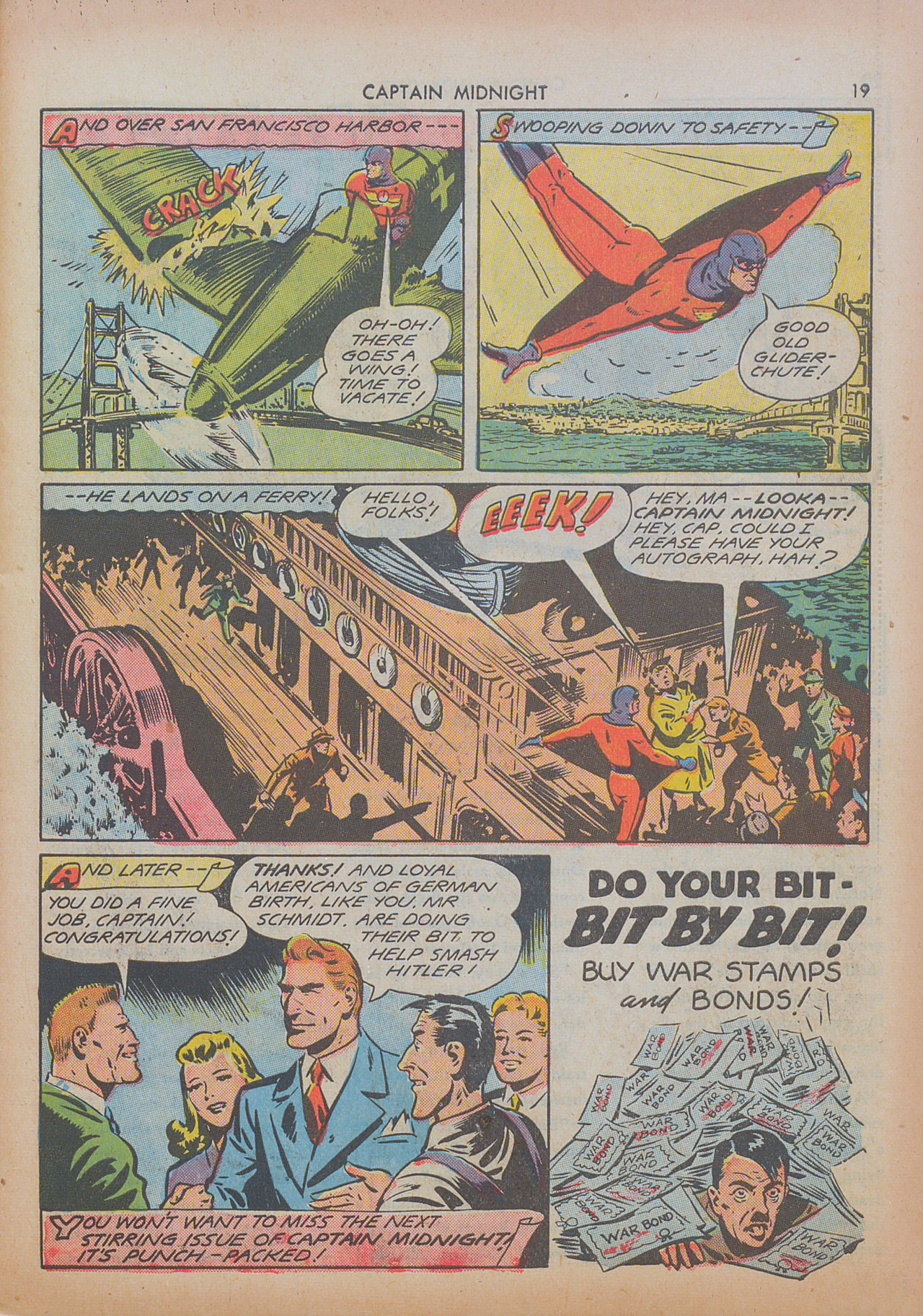 Read online Captain Midnight (1942) comic -  Issue #8 - 19