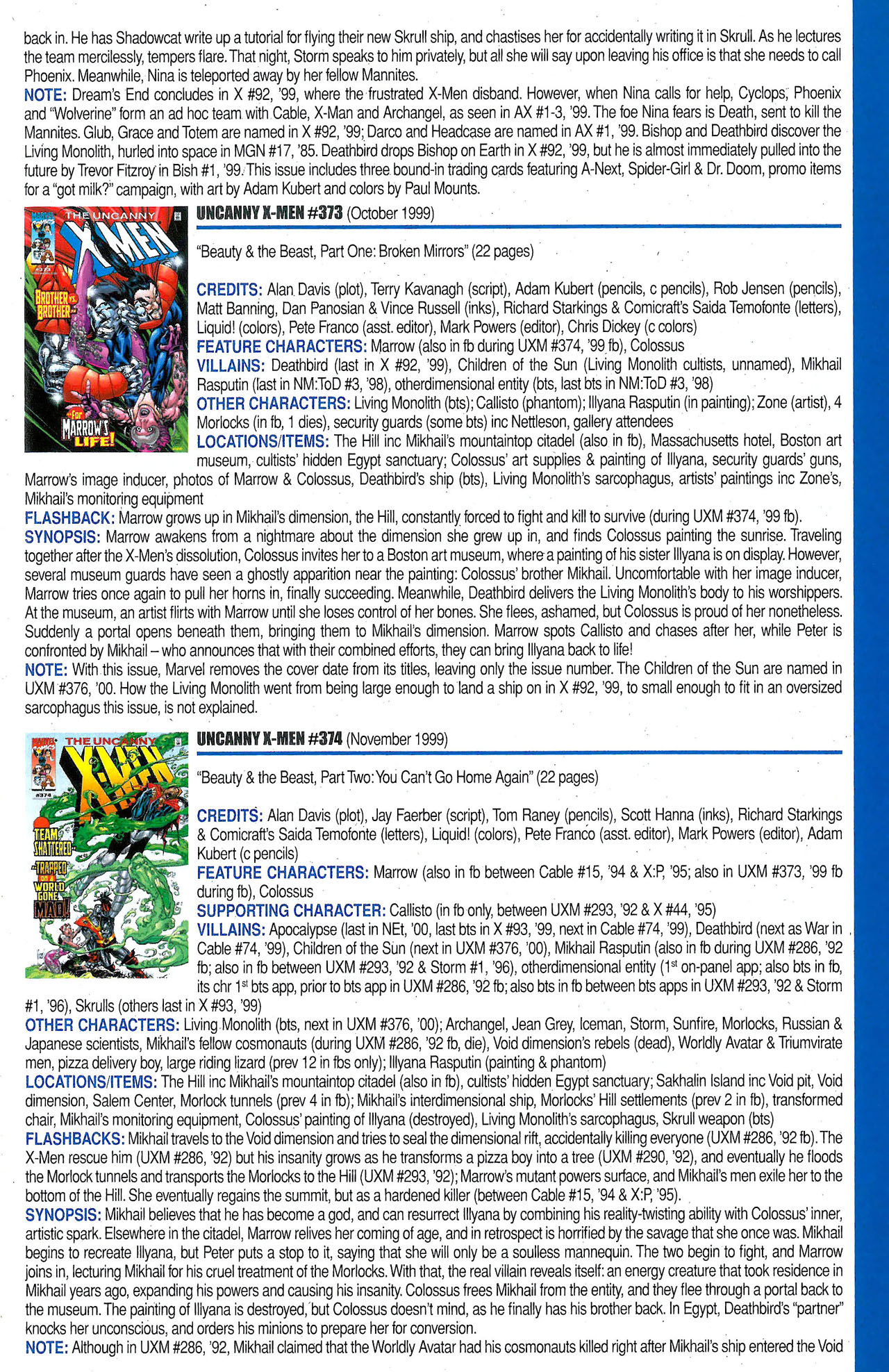 Read online Official Index to the Marvel Universe comic -  Issue #9 - 65