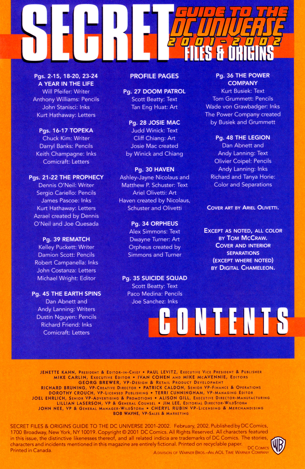 Read online Secret Files & Origins Guide to the DC Universe 2000 comic -  Issue #2 - 2