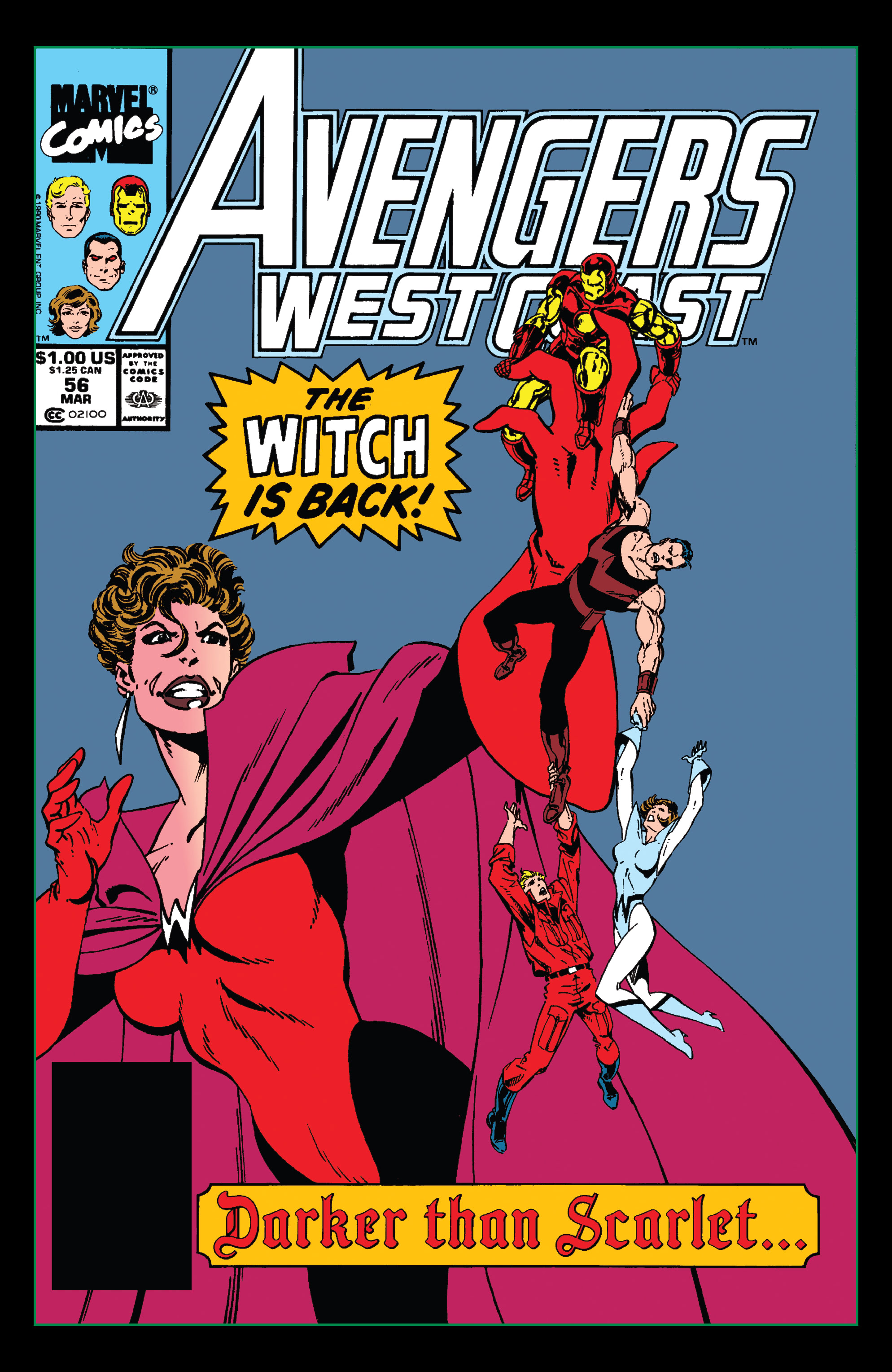 Read online Avengers West Coast Epic Collection: How The West Was Won comic -  Issue #Avengers West Coast Epic Collection Darker Than Scarlet (Part 2) - 44
