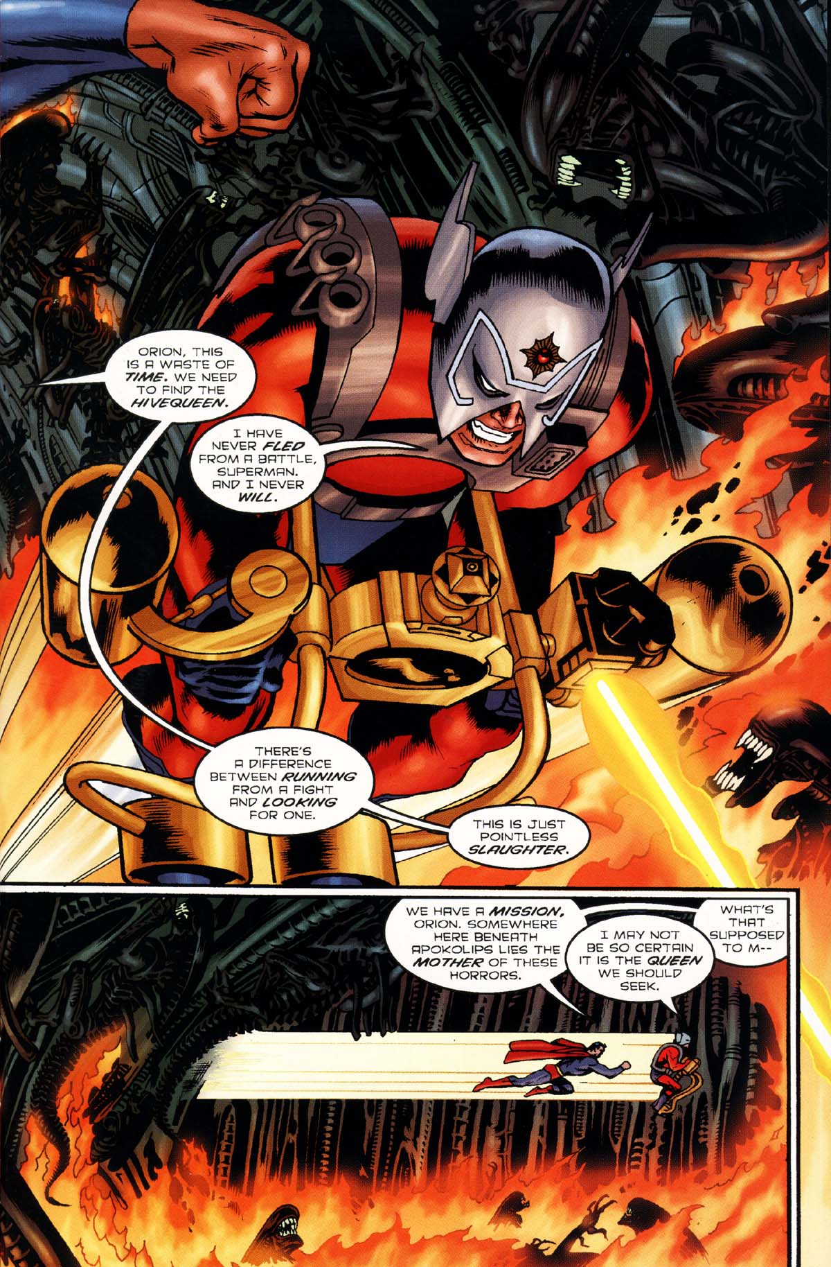 Read online Superman/Aliens 2: God War comic -  Issue #4 - 7