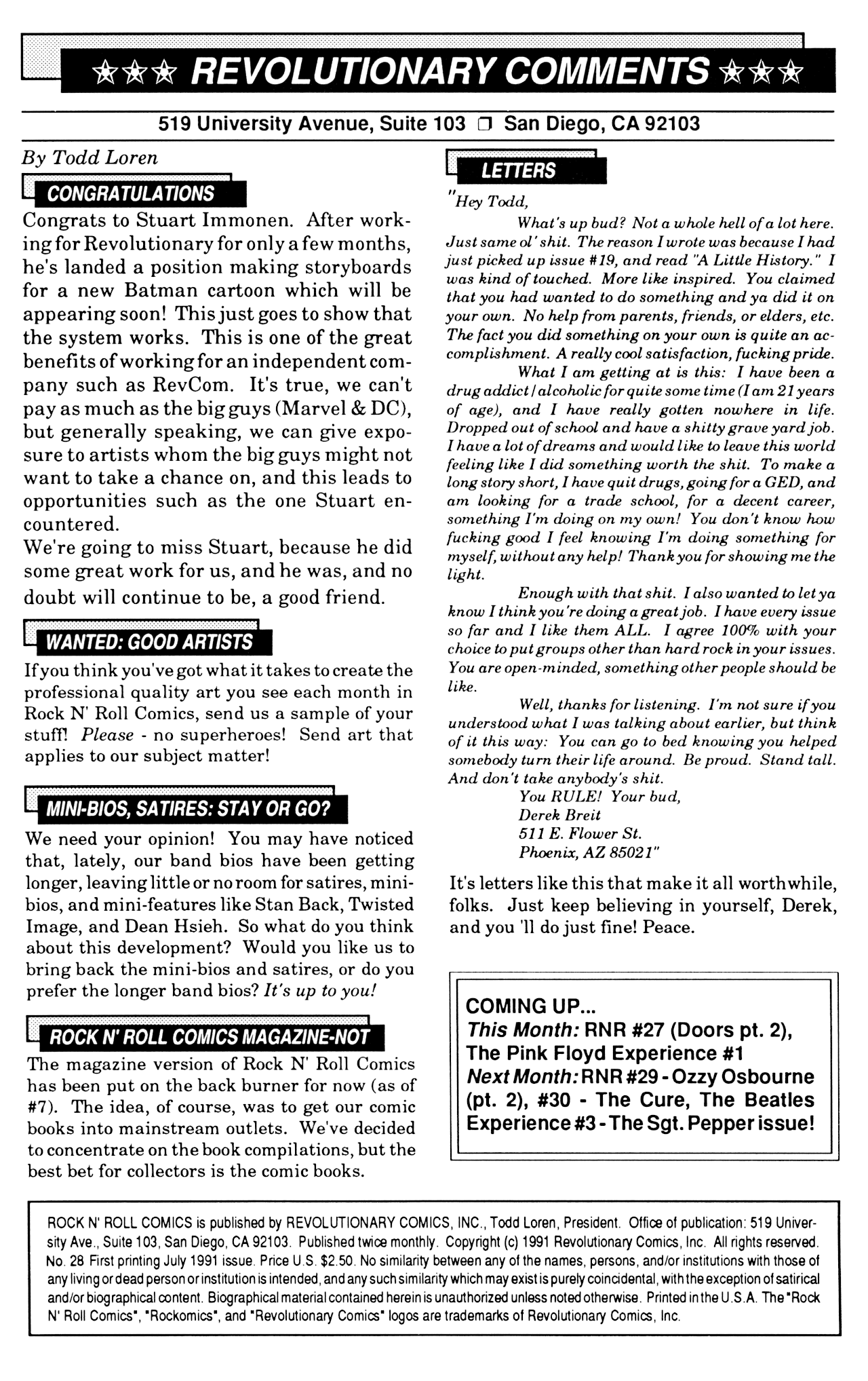 Read online Rock N' Roll Comics comic -  Issue #28 - 2