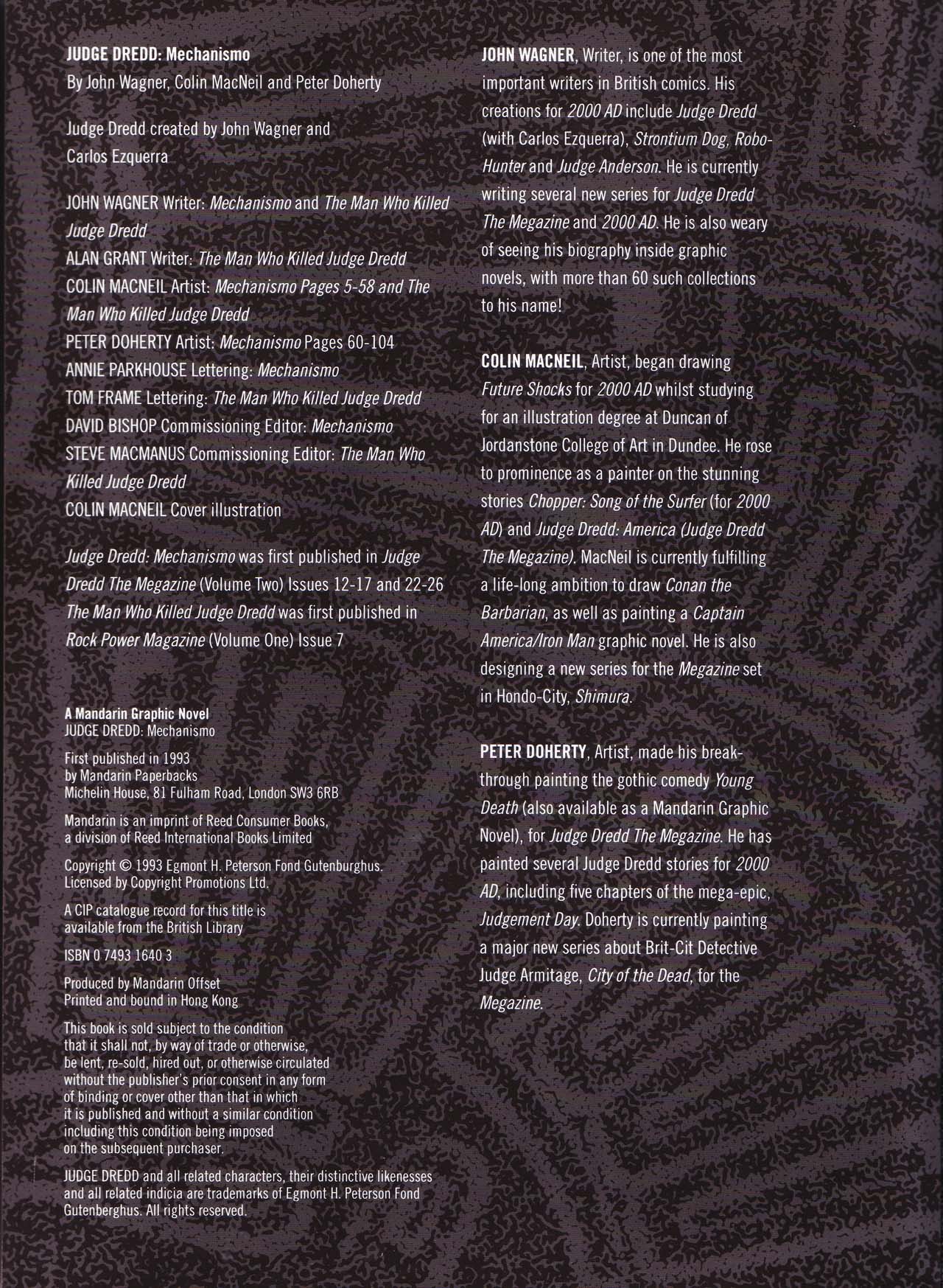 Read online Judge Dredd: Mechanismo comic -  Issue # TPB - 2