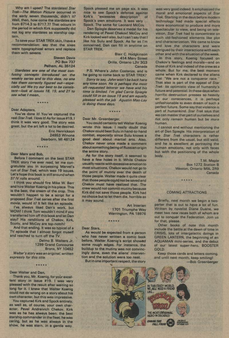 Read online Star Trek (1984) comic -  Issue #23 - 25