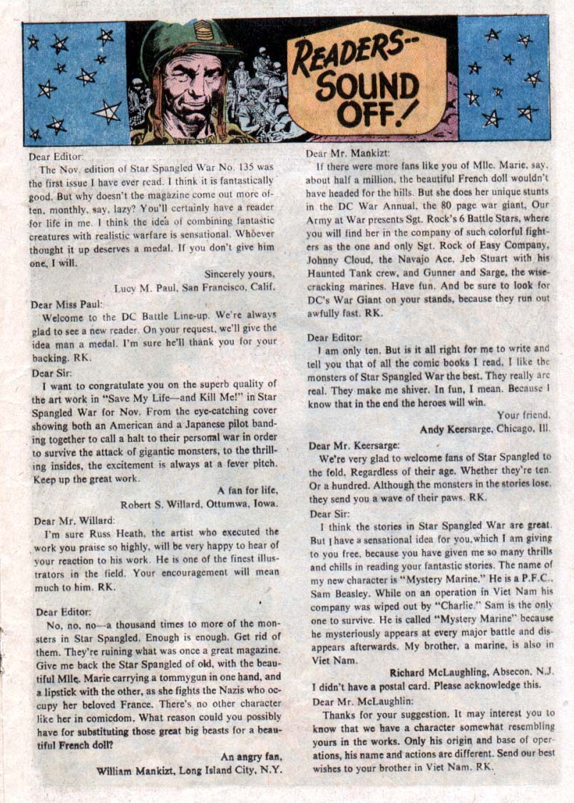 Read online Star Spangled War Stories (1952) comic -  Issue #137 - 17