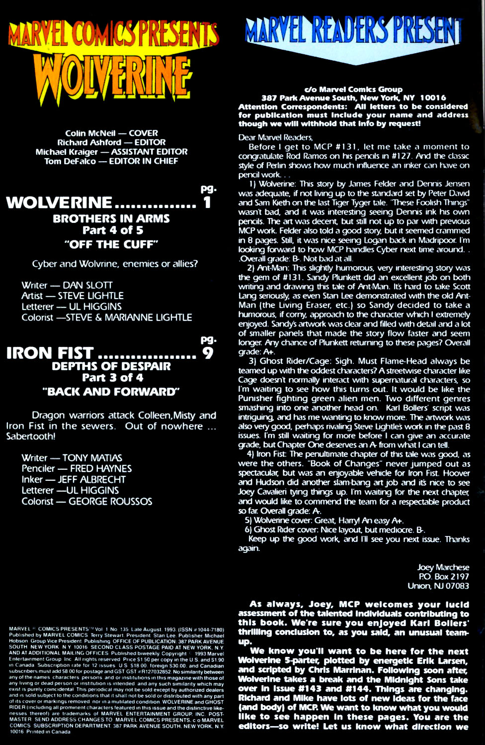 Read online Marvel Comics Presents (1988) comic -  Issue #135 - 20