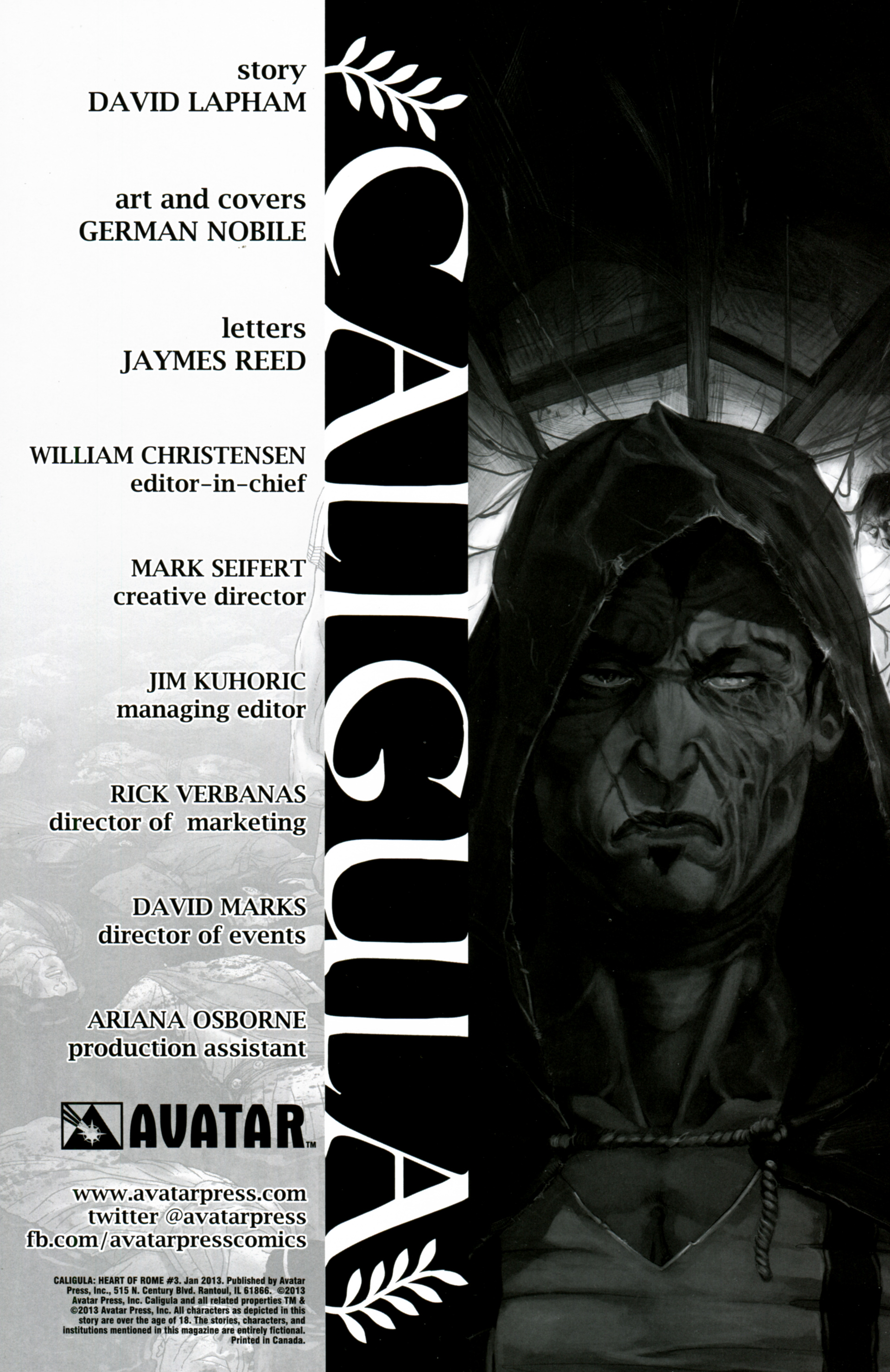 Read online Caligula: Heart of Rome comic -  Issue #3 - 2
