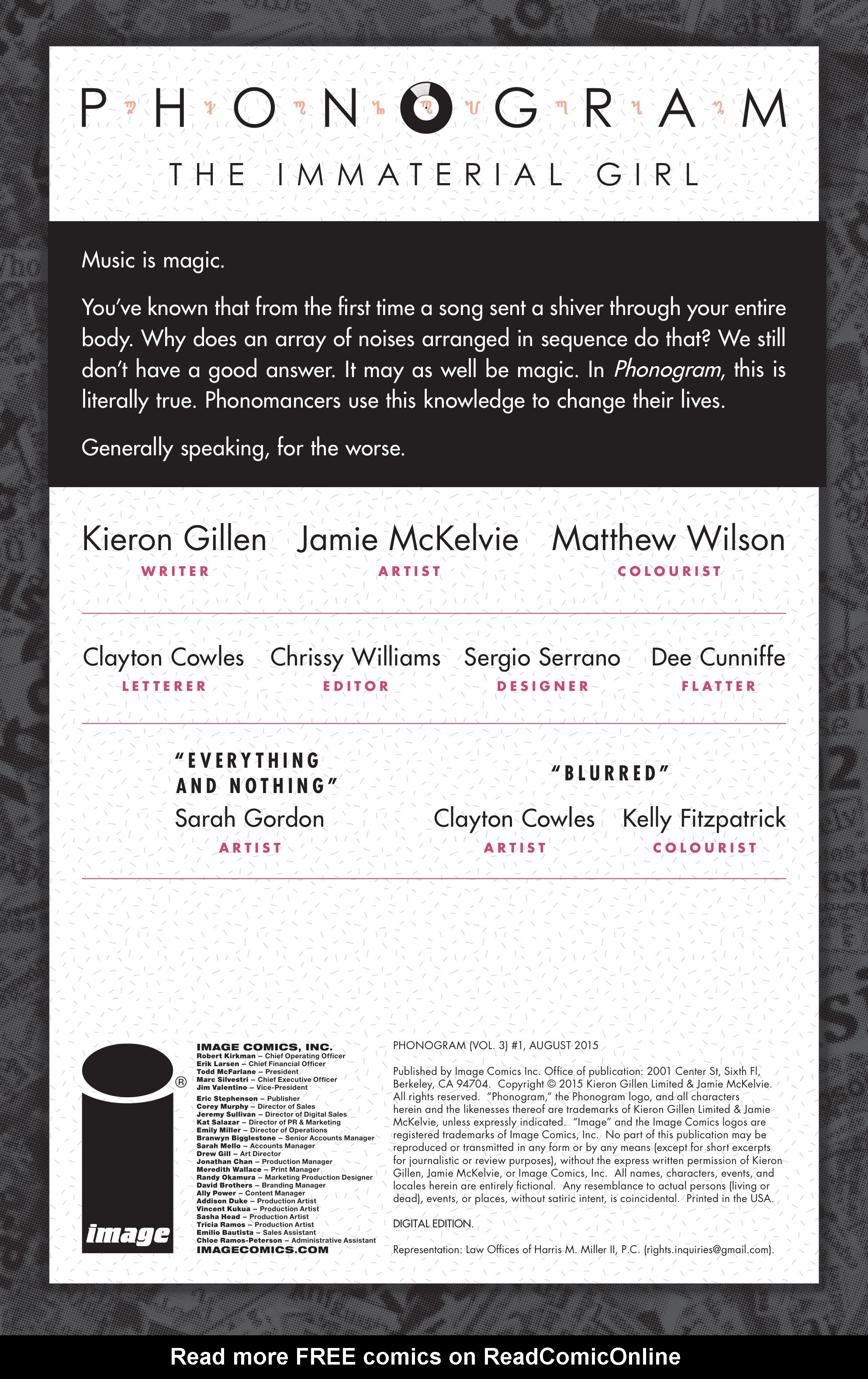 Read online Phonogram (2015) comic -  Issue #1 - 2