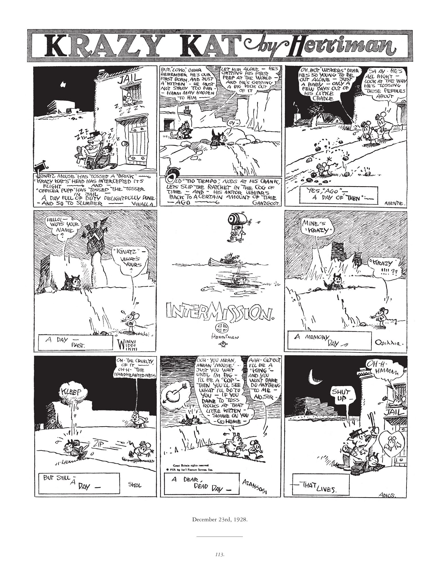 Read online Krazy & Ignatz comic -  Issue # TPB 5 - 113