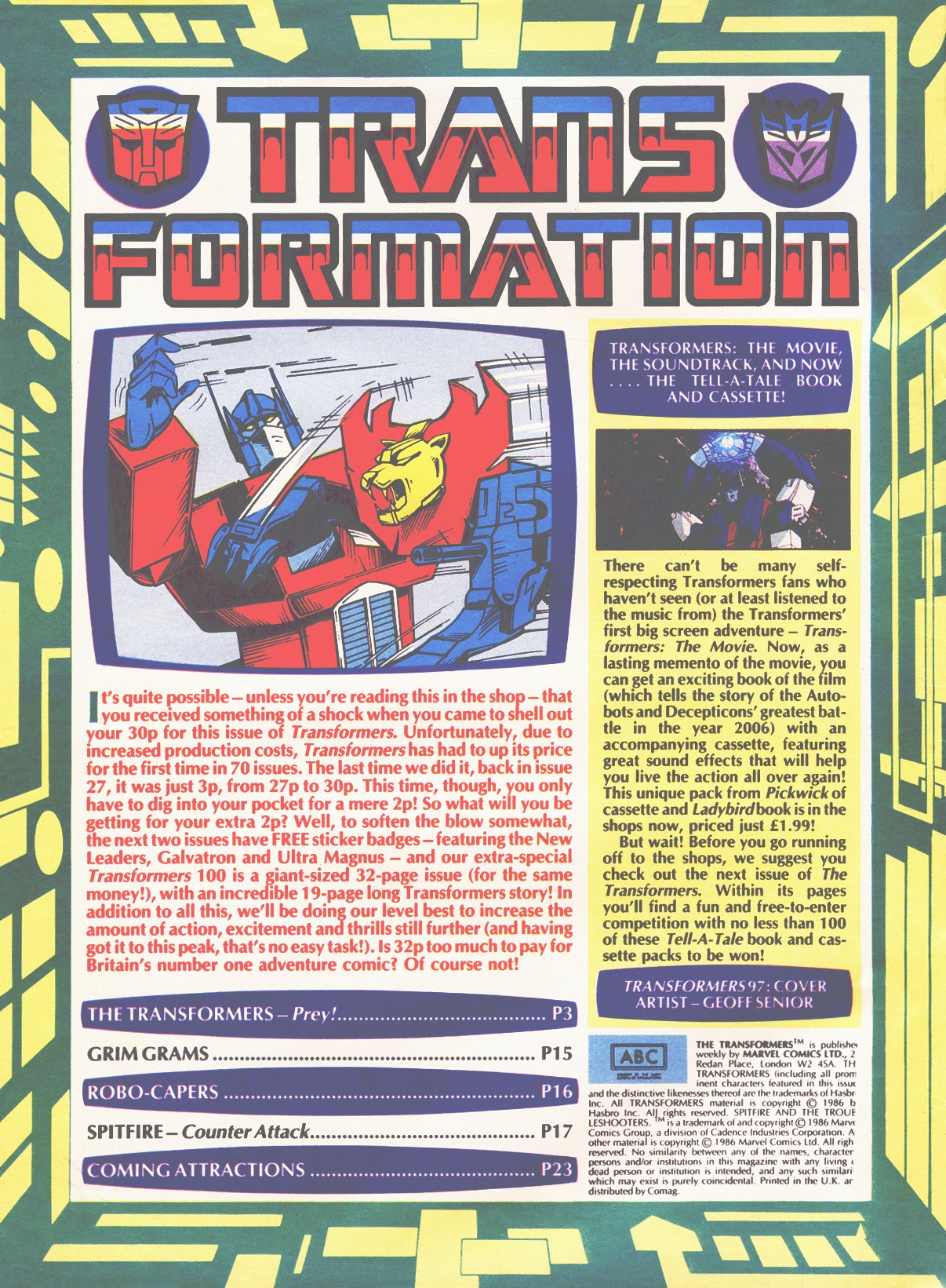 Read online The Transformers (UK) comic -  Issue #97 - 2