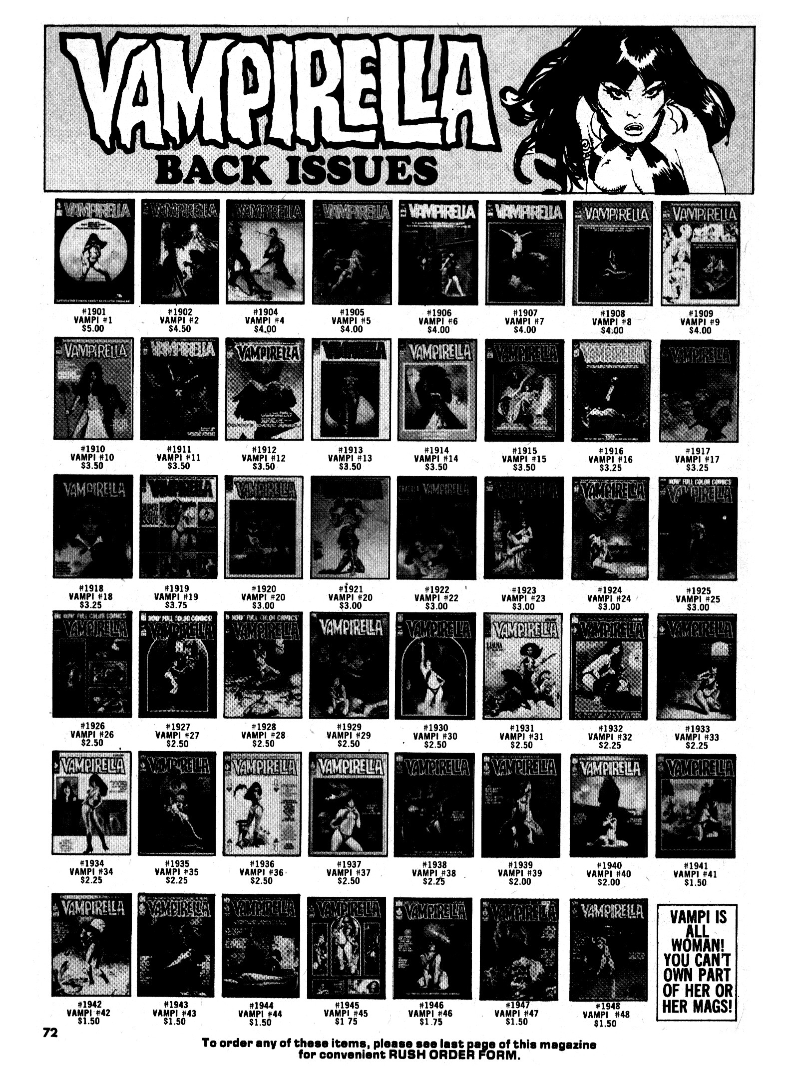 Read online Vampirella (1969) comic -  Issue #49 - 72