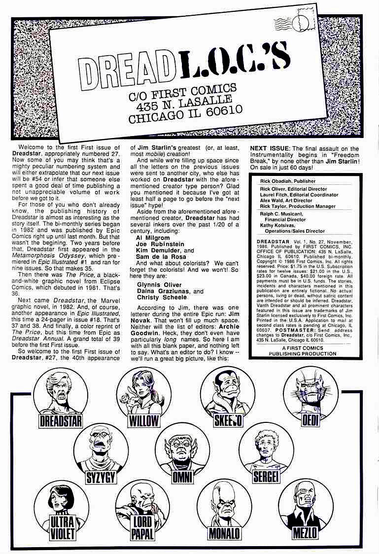 Read online Dreadstar comic -  Issue #27 - 2