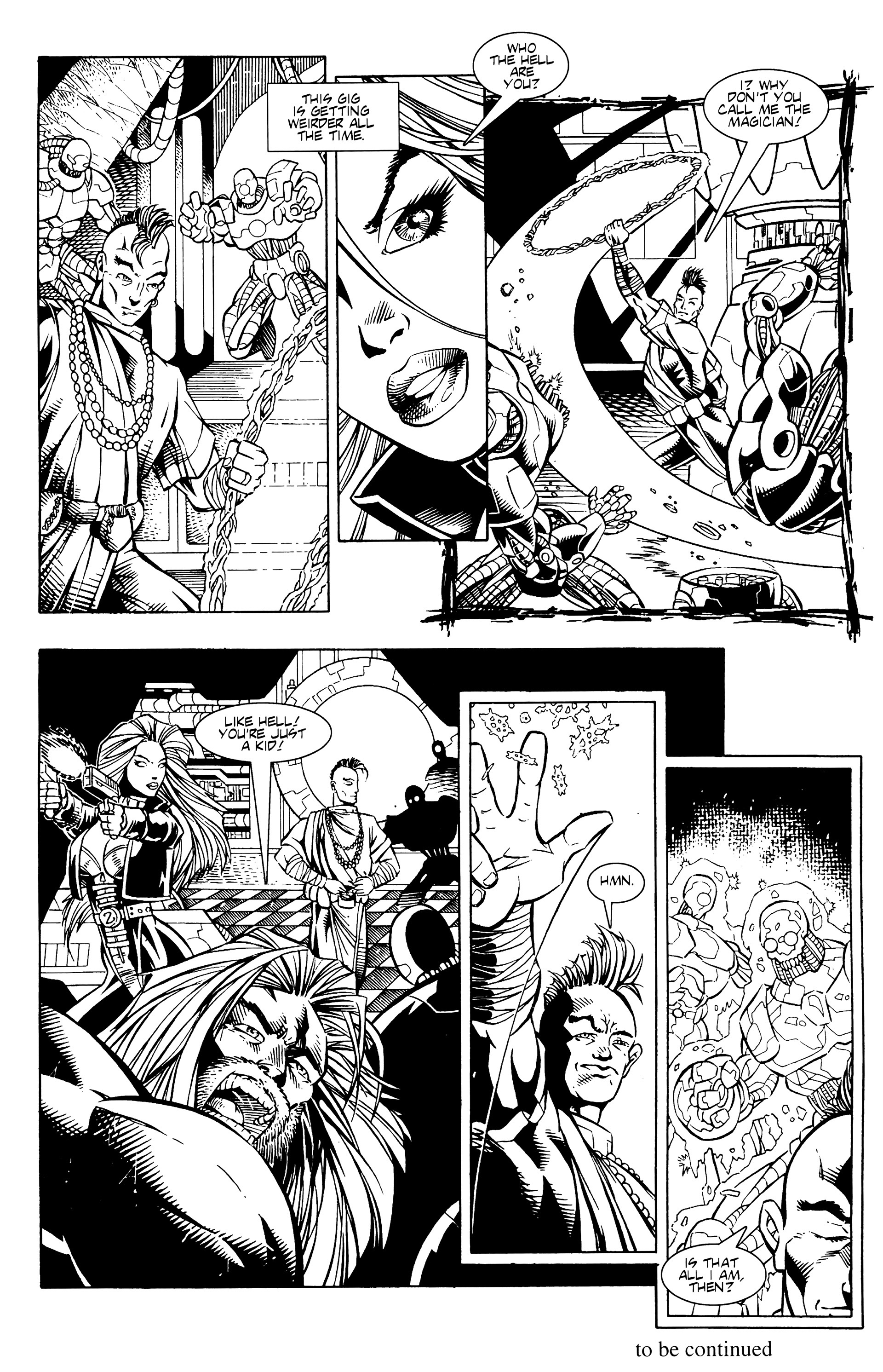 Read online Warrior Nun: Black & White comic -  Issue #9 - 18