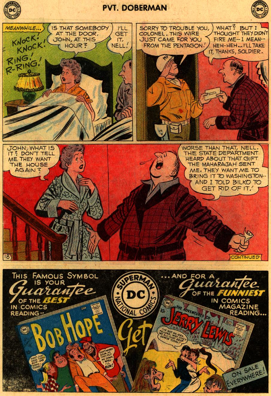Read online Sgt. Bilko's Pvt. Doberman comic -  Issue #9 - 22